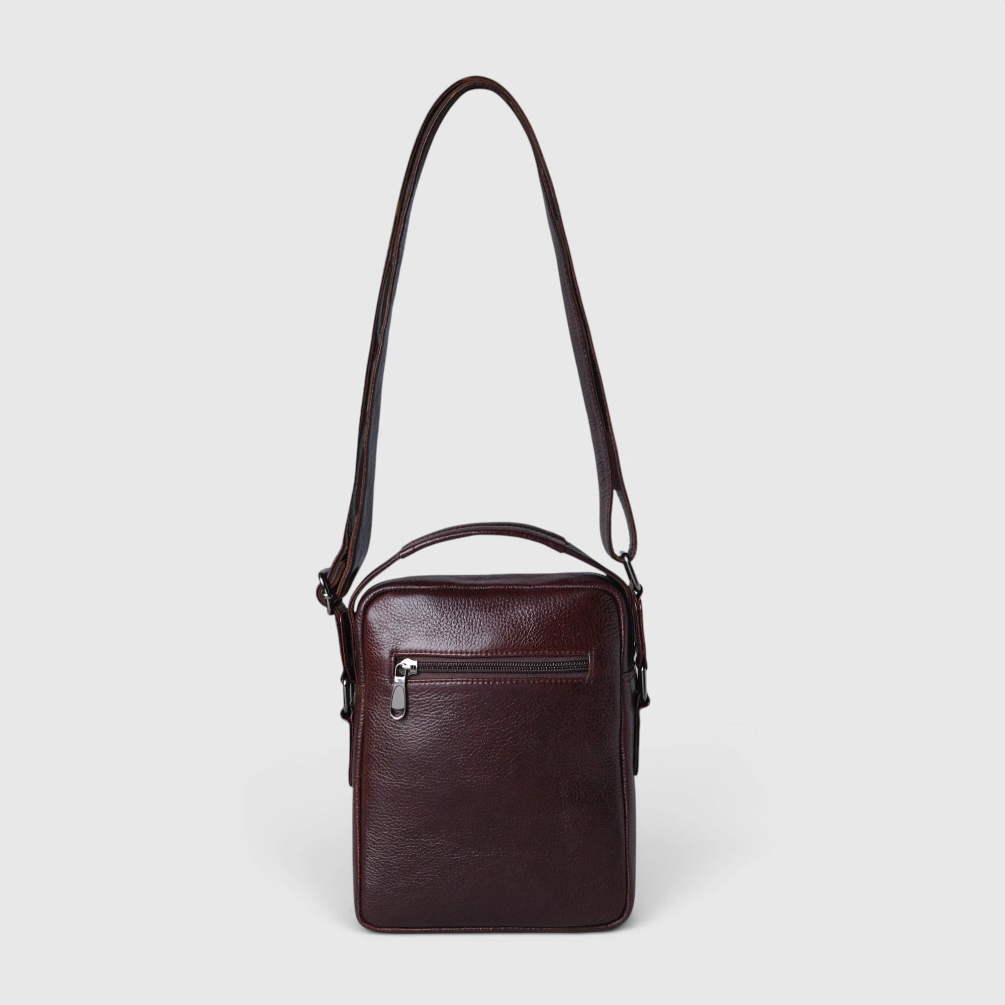 Mason Leather Crossbody Bag - Espresso Brown