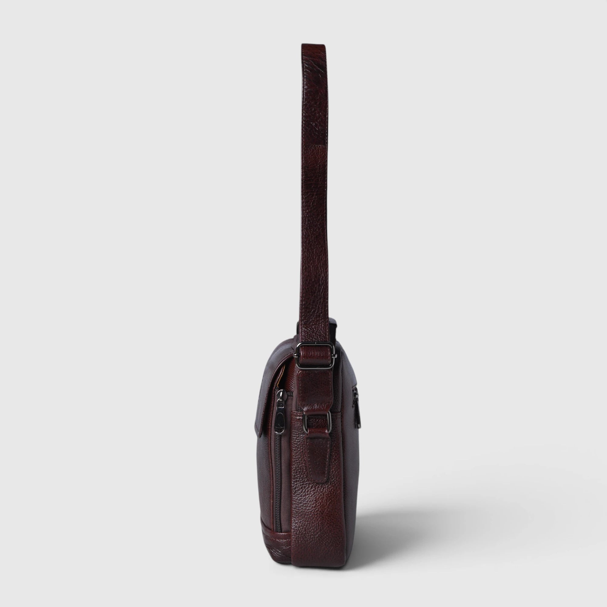 Mason Leather Crossbody Bag - Espresso Brown