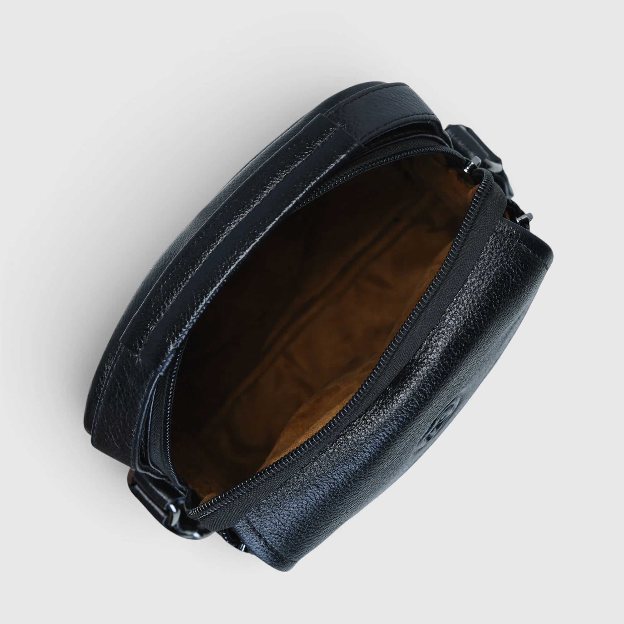 Mason Leather Crossbody Bag - Black Color
