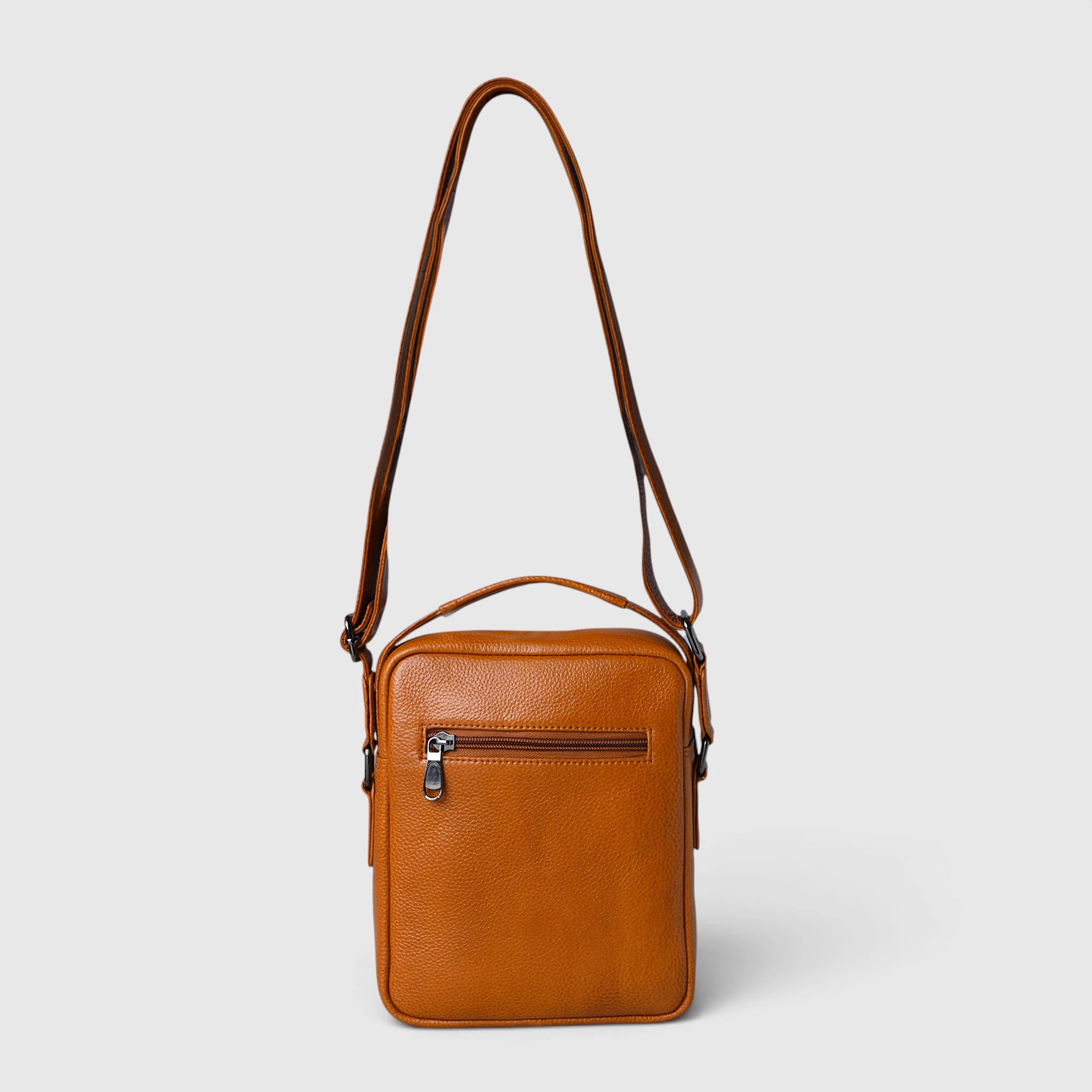 Mason Leather Crossbody Bag - Amber Tan