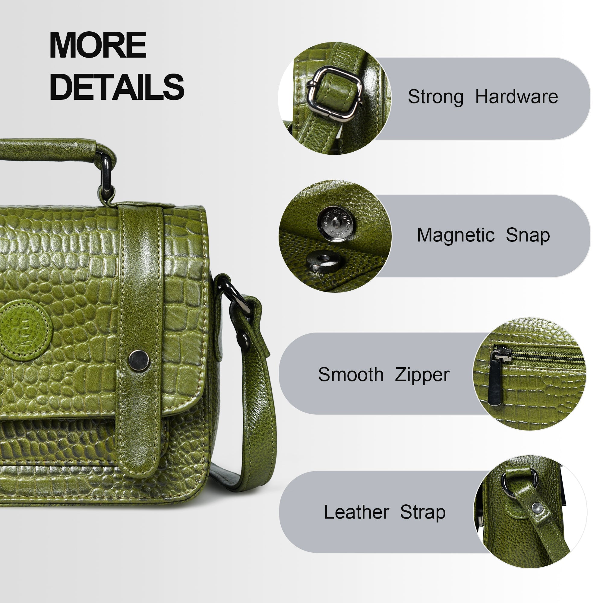 Urban Voyager Leather Belt Bag - Olive Colour