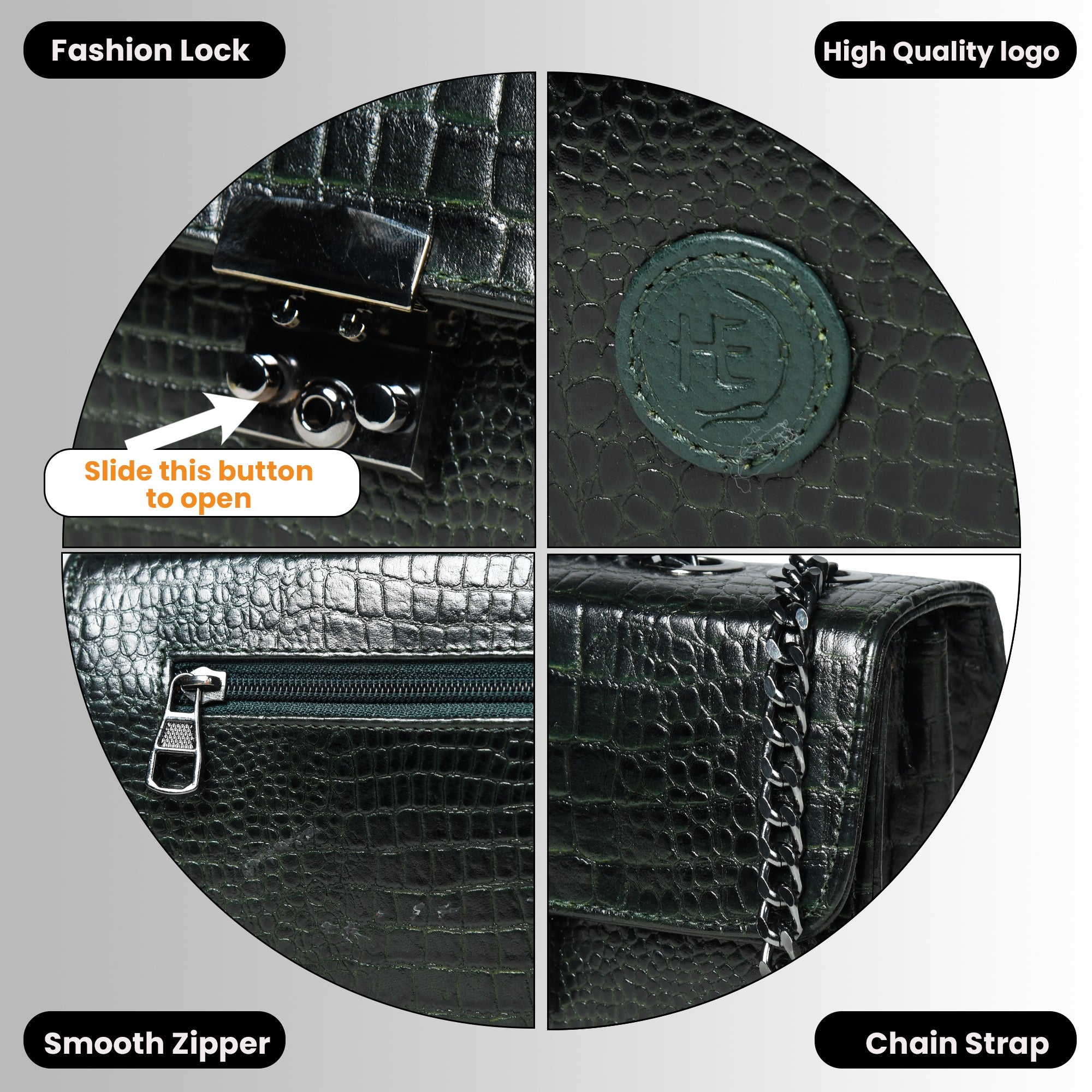 Obsidian Executive Leather Sling Bag - Rich Green