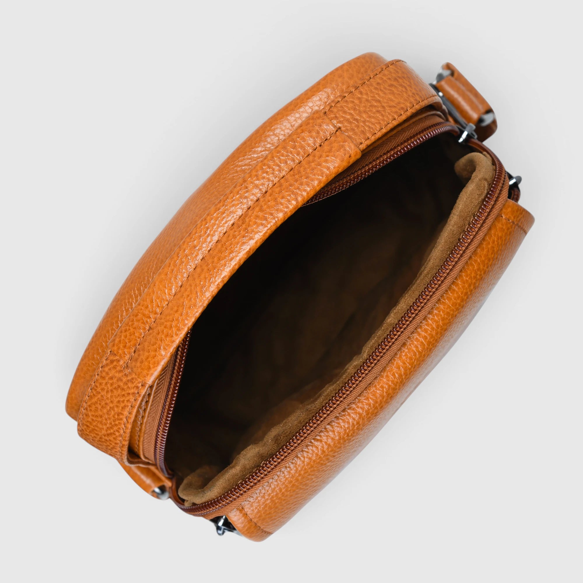 Mason Leather Crossbody Bag - Amber Tan