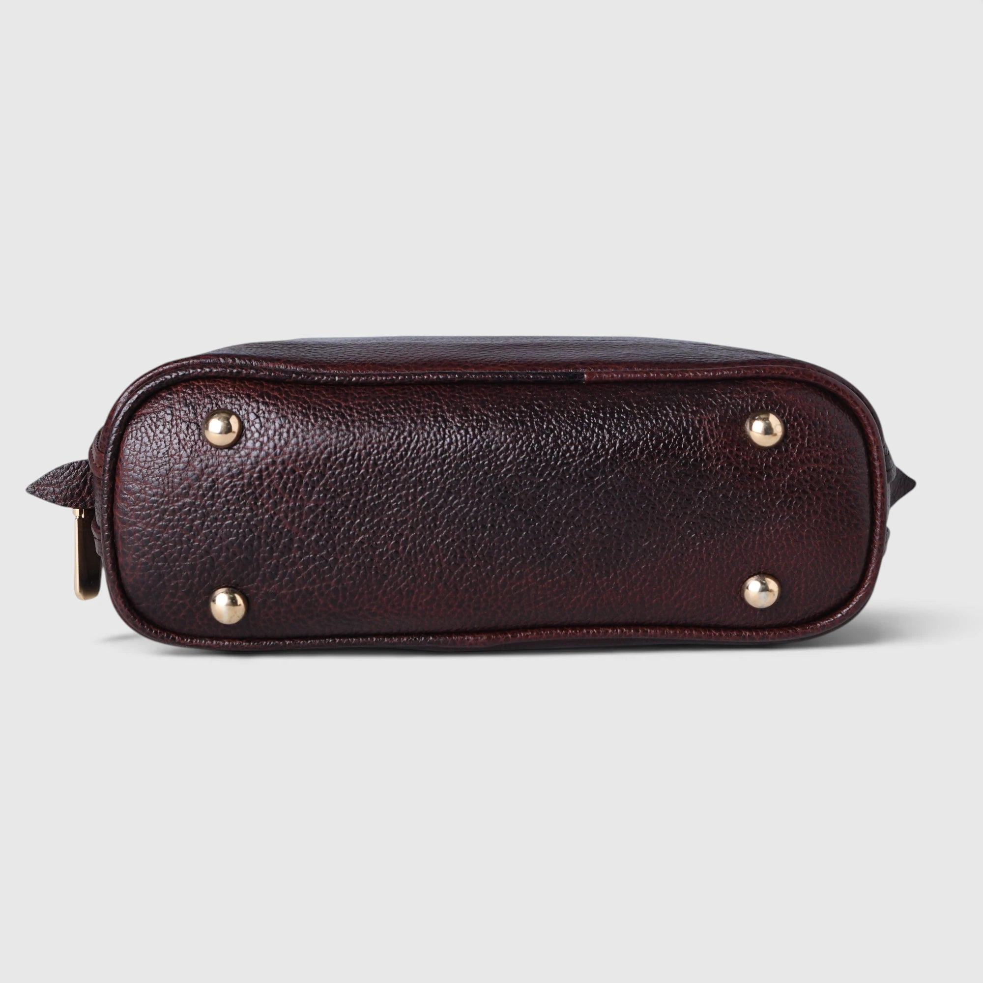 The Monroe Classic Leather Satchel - Maroon color