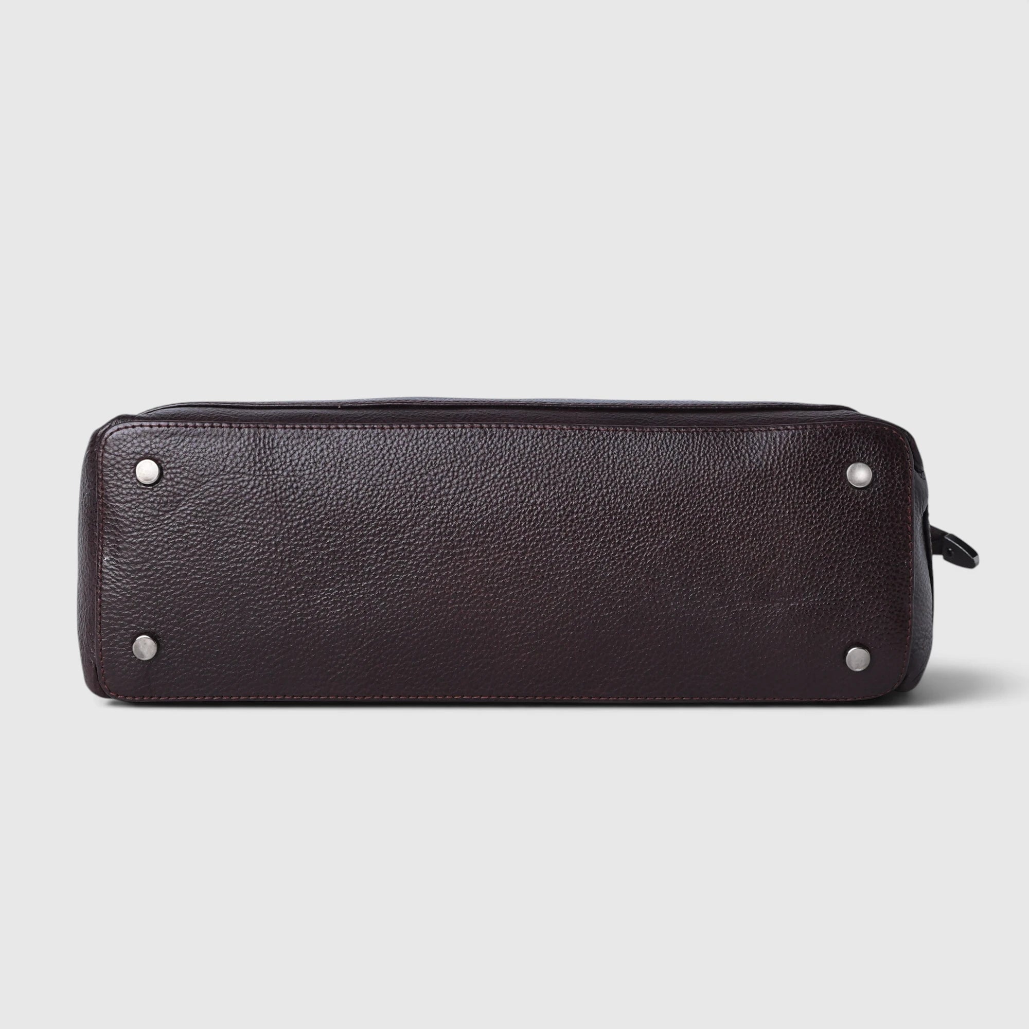 Elena Leather Shoulder Bag - Espresso Brown
