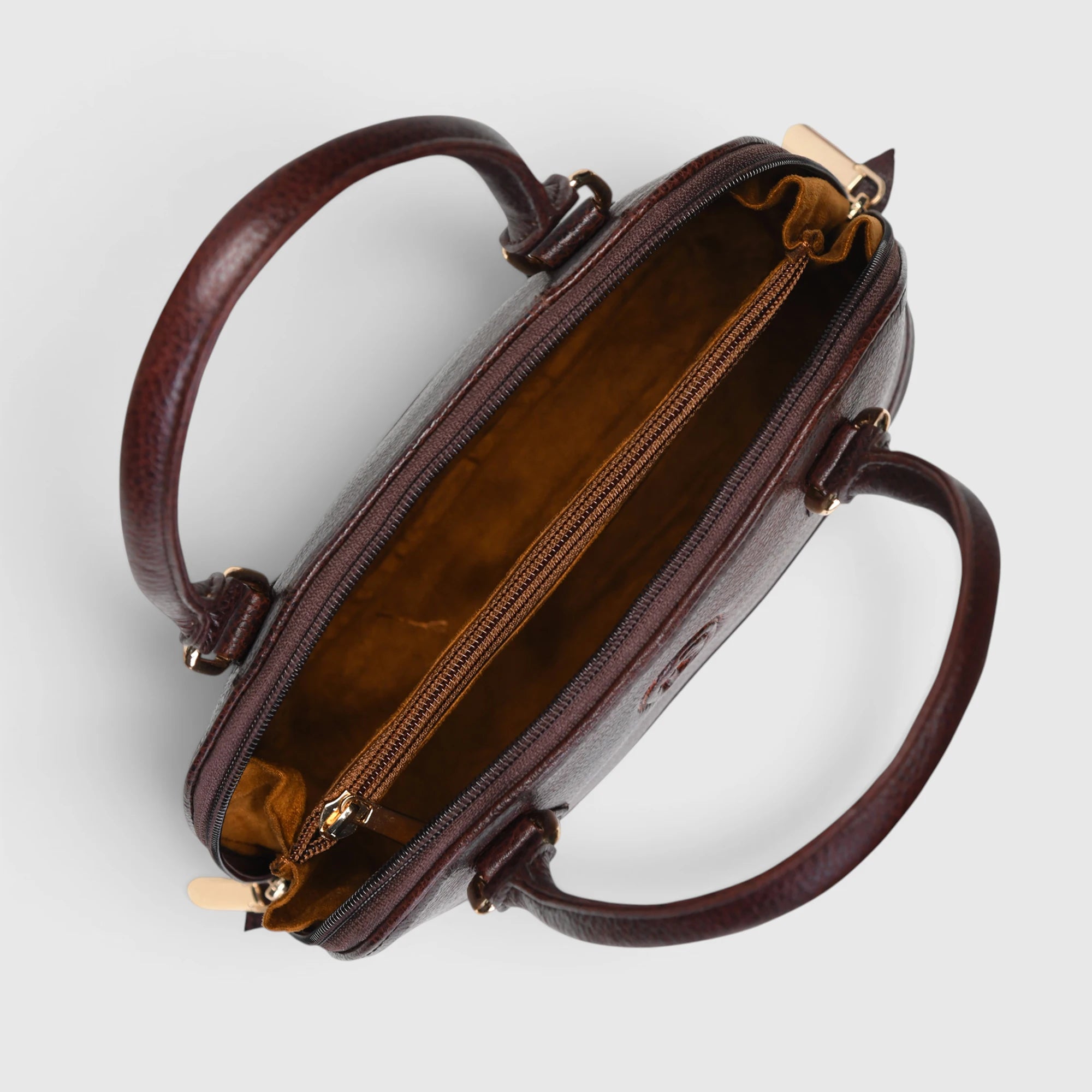 The Monroe Classic Leather Satchel - Maroon color