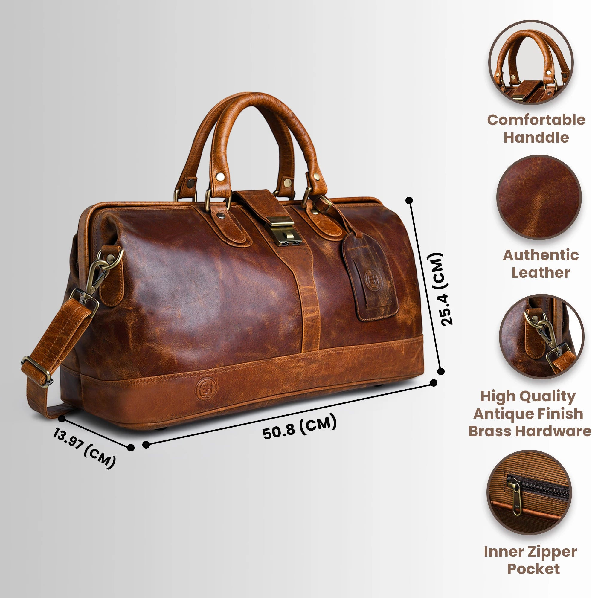 Maverick Weekender Duffle Bag - Tan Color