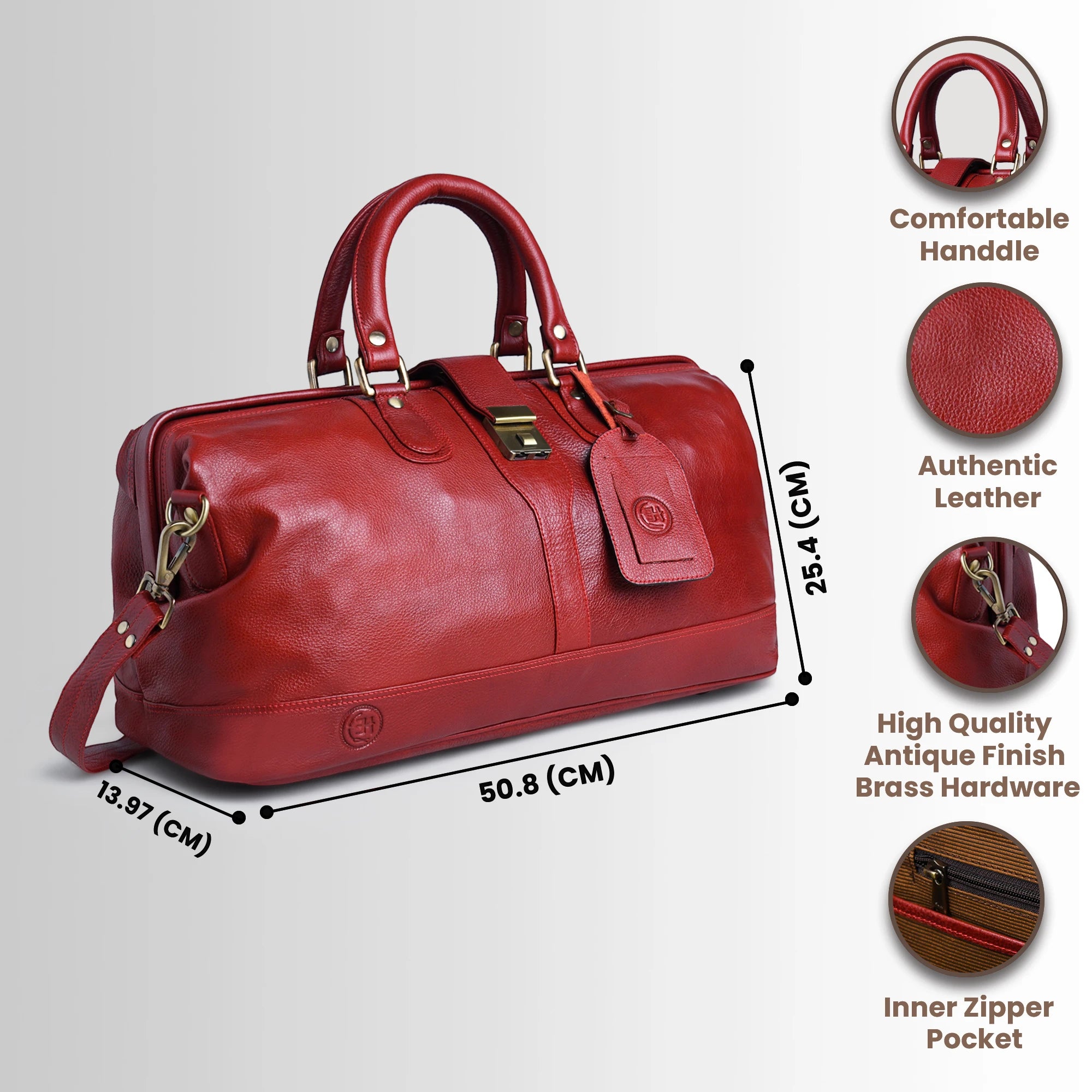 Maverick Weekender Duffle Bag - Crimson Red