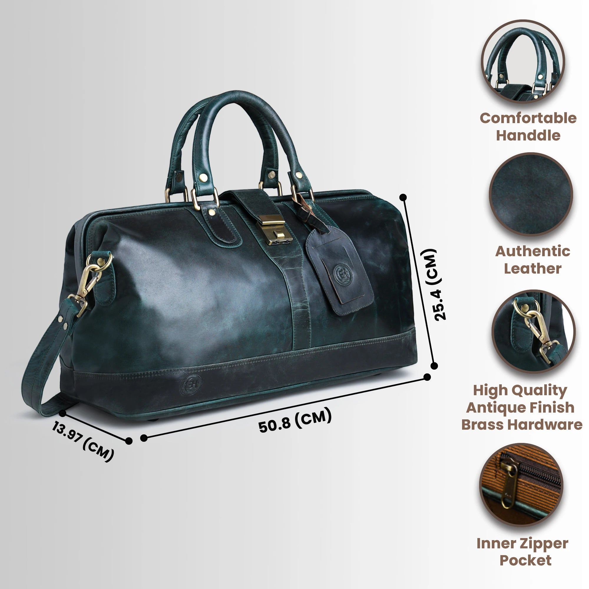 Maverick Weekender Duffle Bag - Rich Green