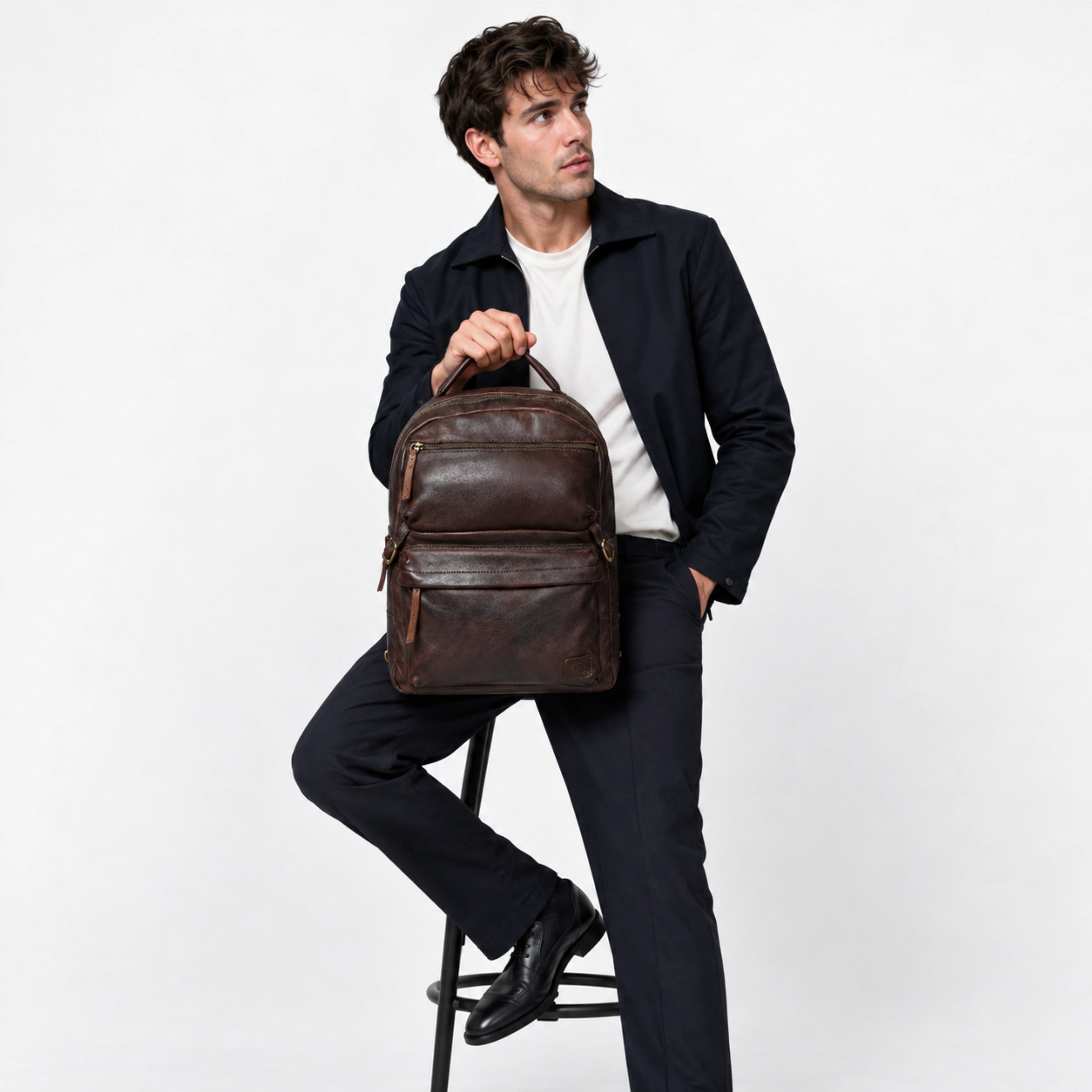 Evercrest Leather Backpack – Vintage Cocoa