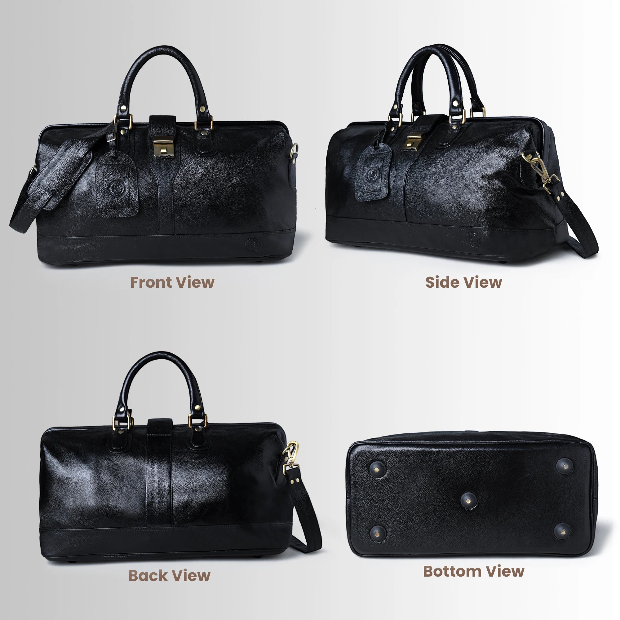 Maverick Weekender Duffle Bag - Black color
