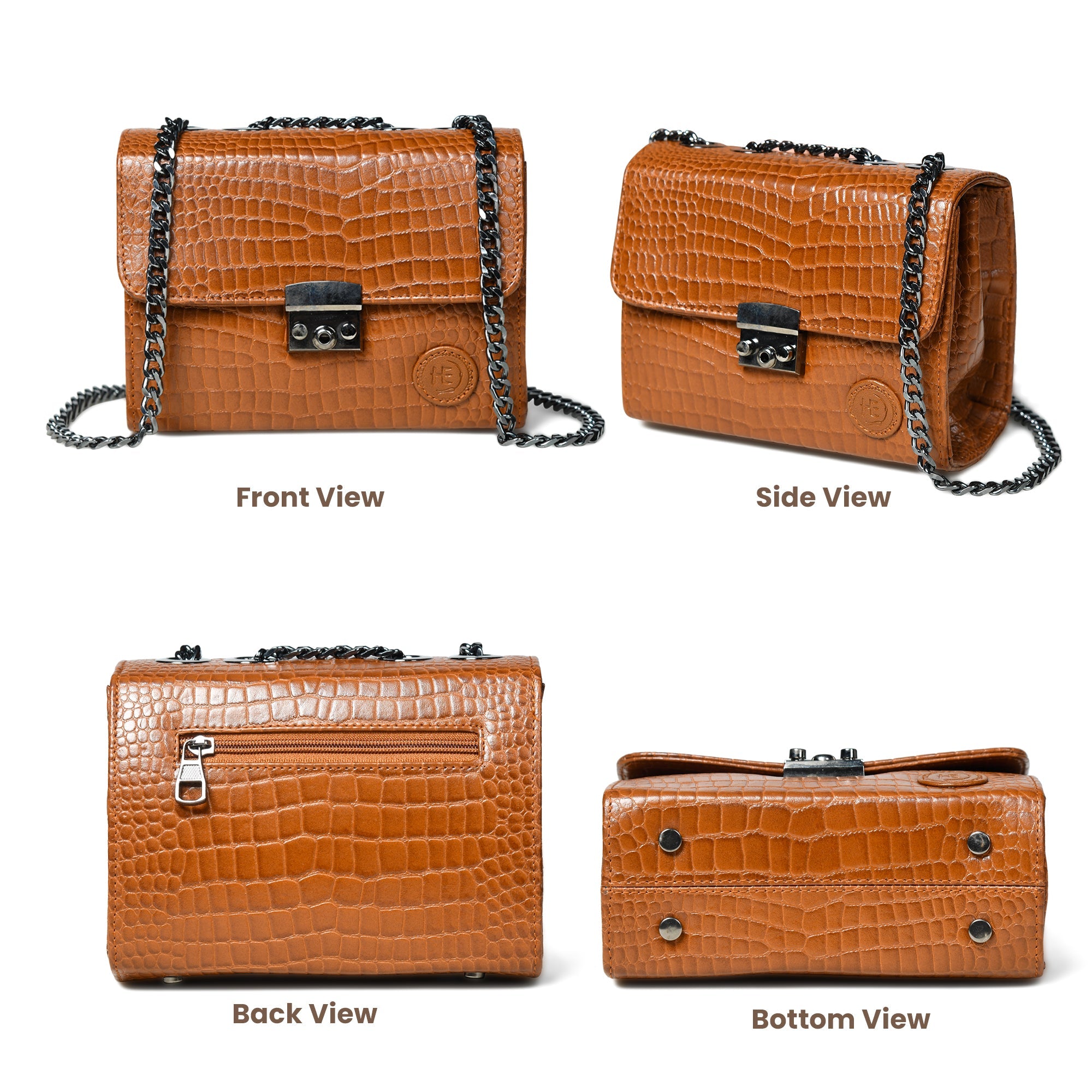 Obsidian Executive Leather Sling Bag - tan Colour