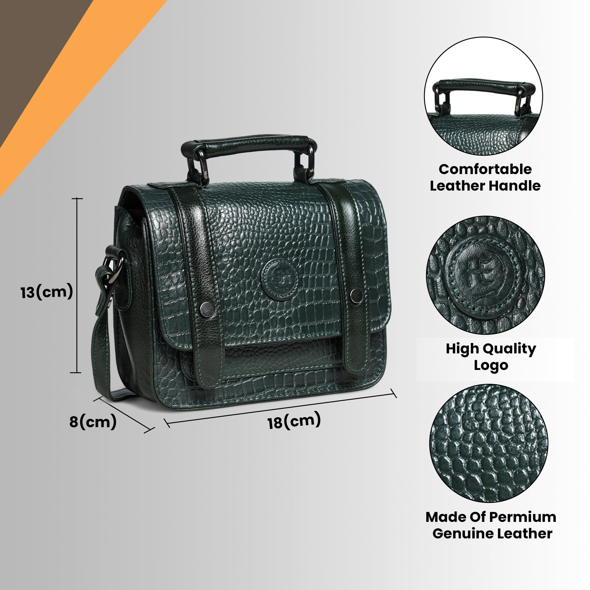 Urban Voyager Leather Belt Bag - Rich Green