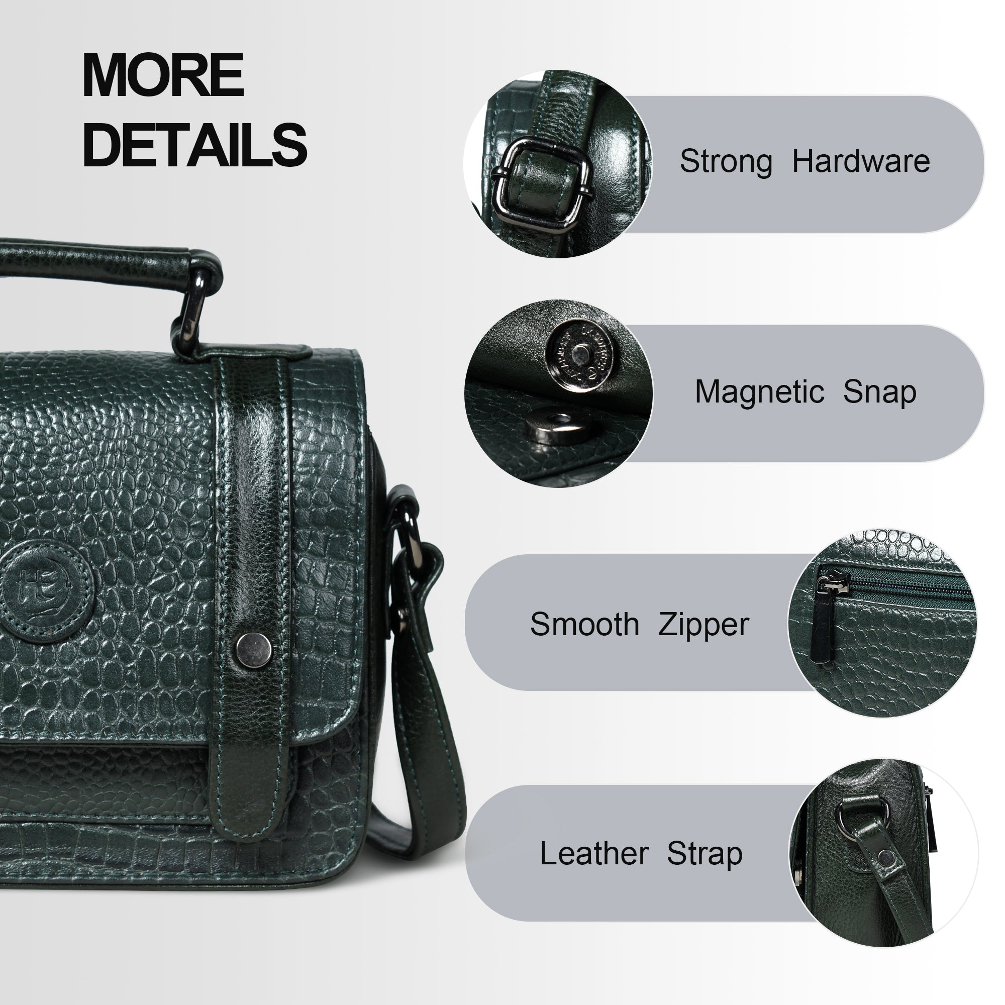 Urban Voyager Leather Belt Bag - Rich Green