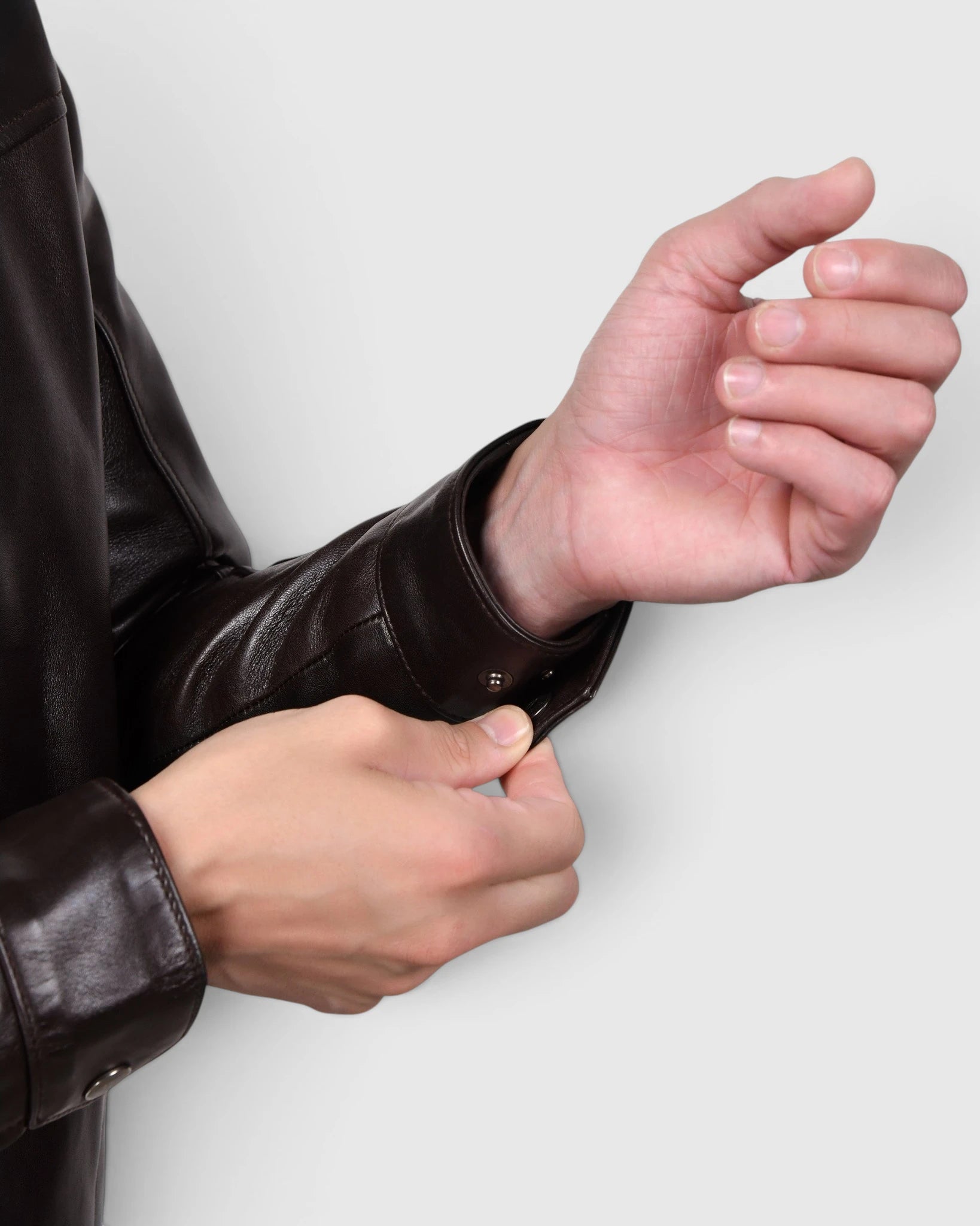Heritage Drift Leather Bomber Jacket – Dark Brown