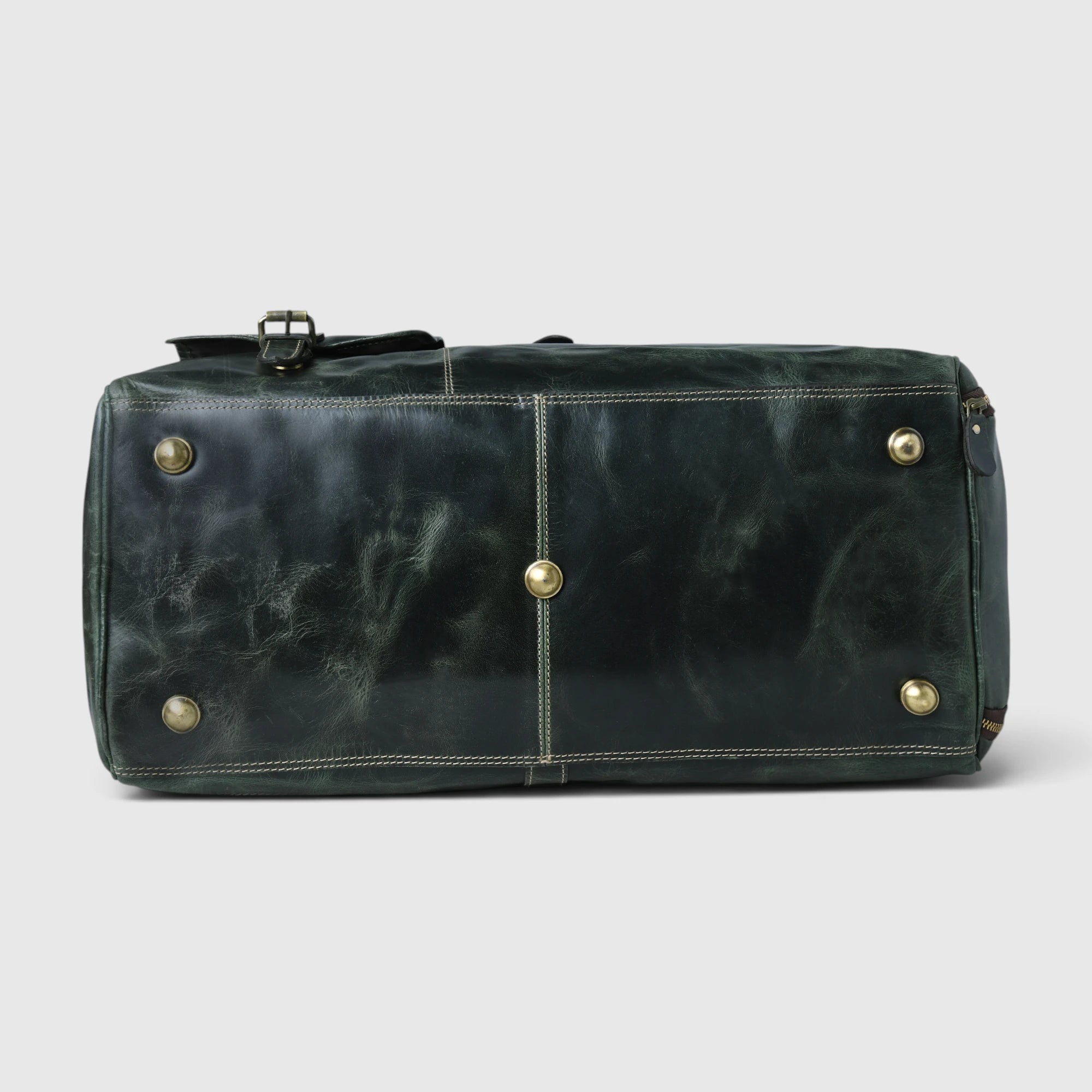 The Odyssey Leather Travel Duffle - Rich Green