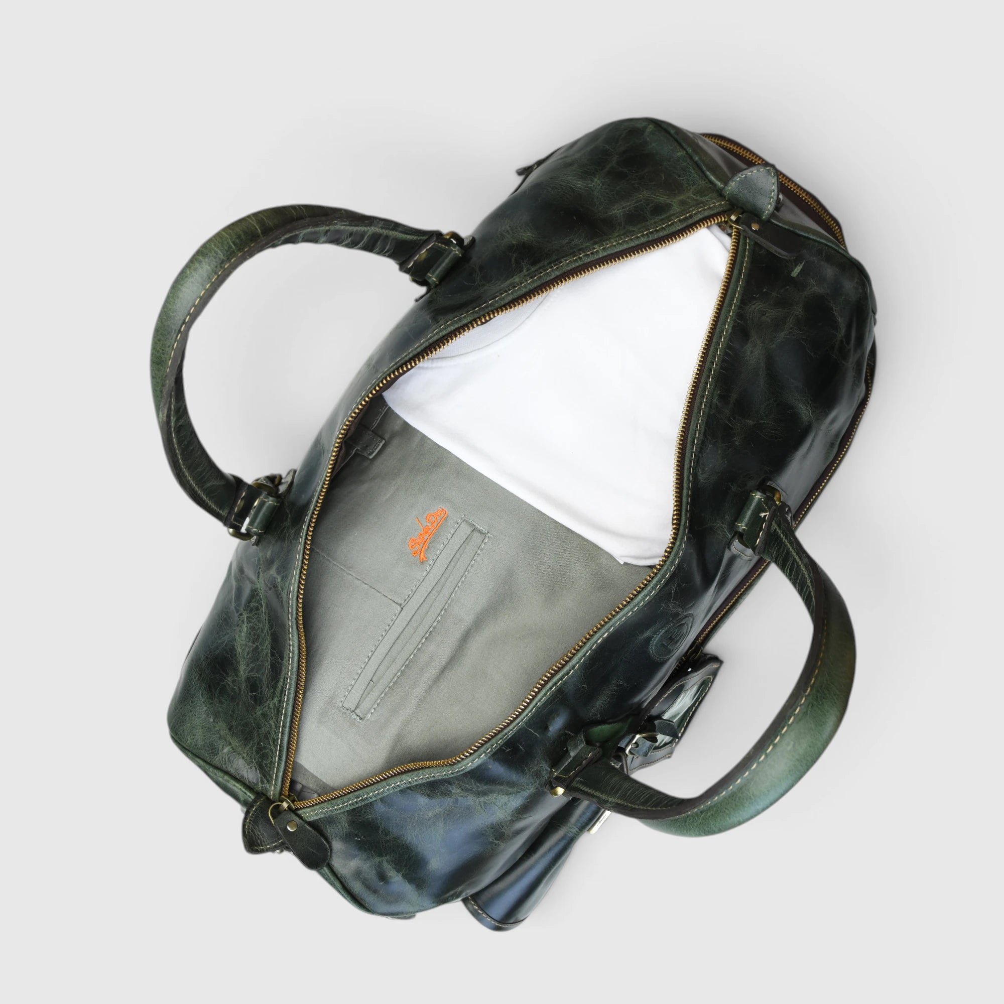 The Odyssey Leather Travel Duffle - Rich Green