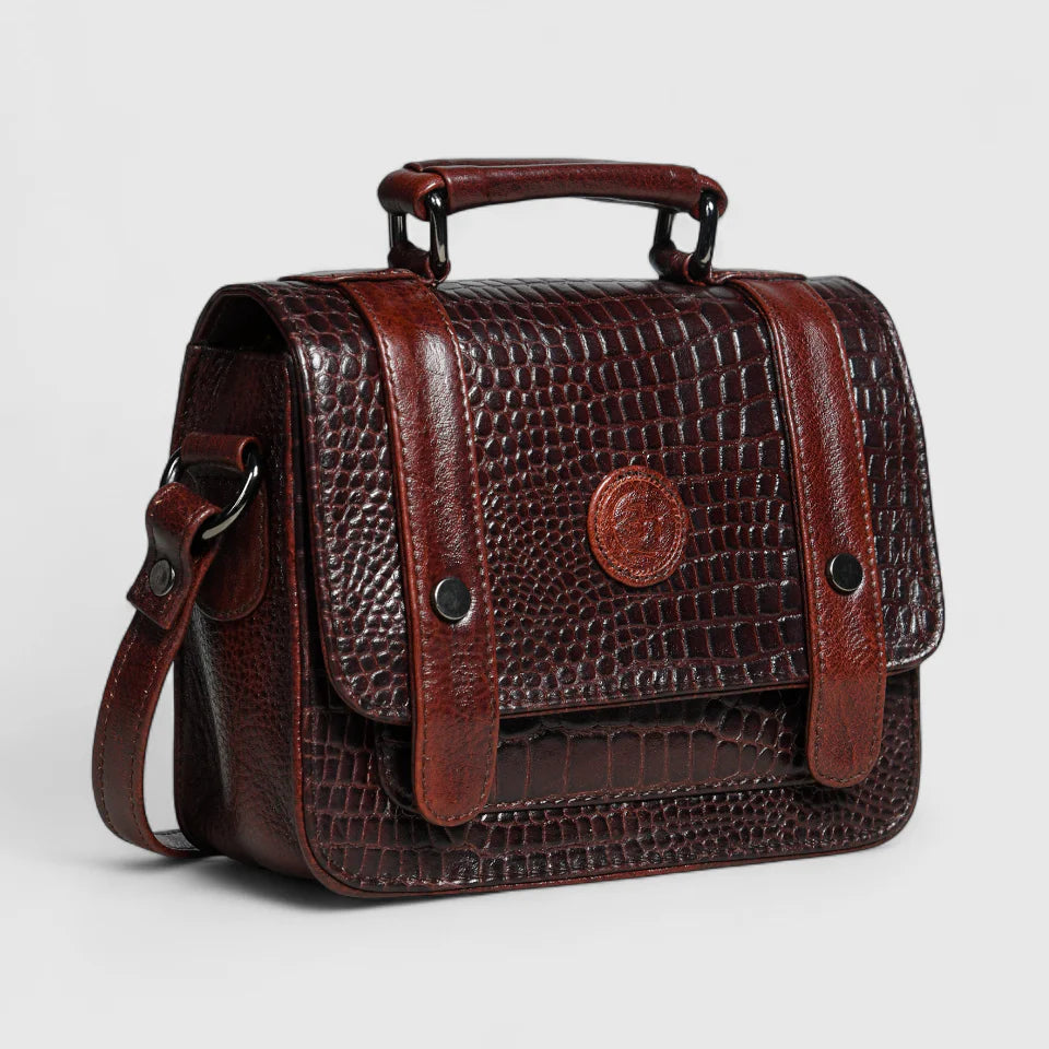 Urban Voyager Leather Belt Bag - Maroon color