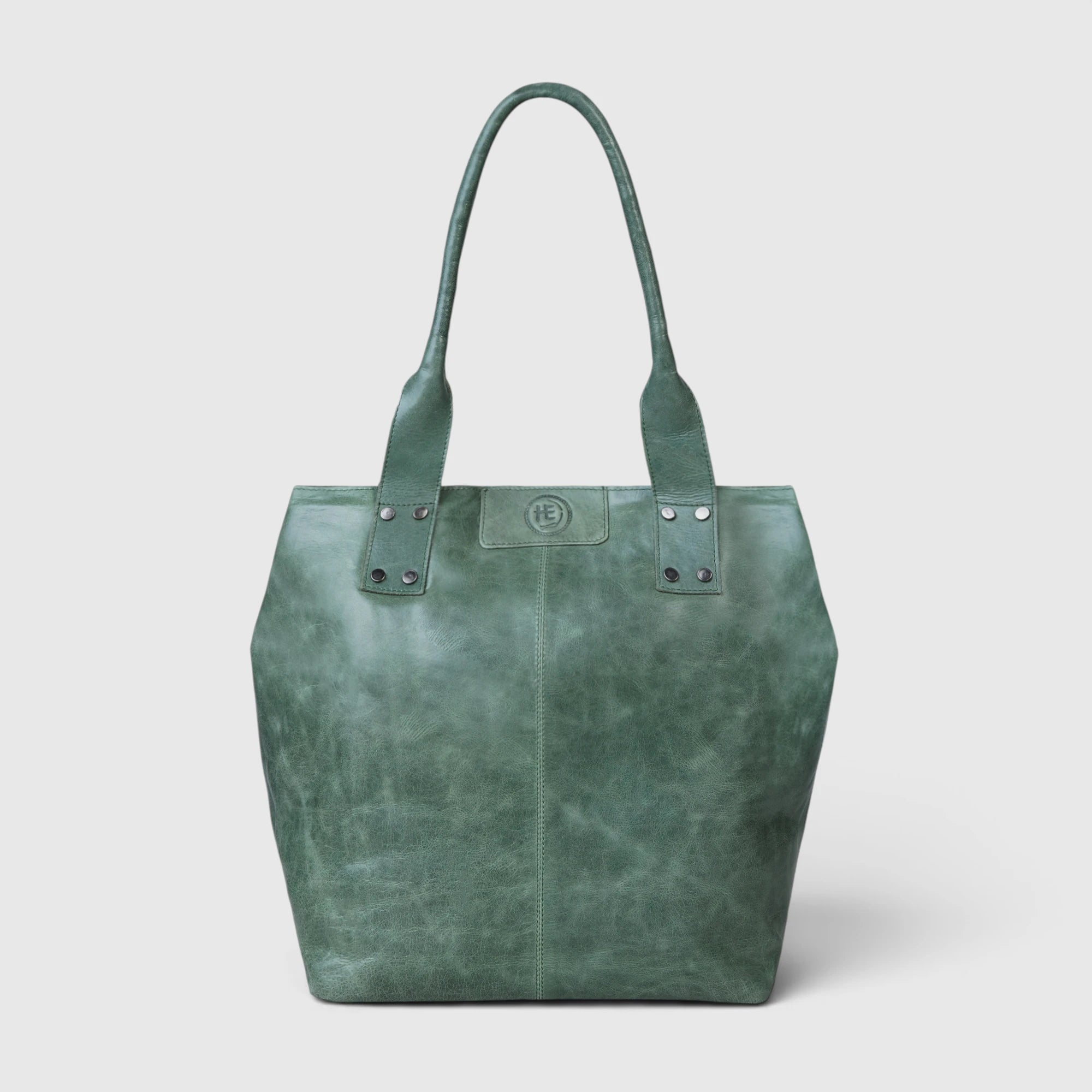 Aurelia Leather Carryall – Deep Moss