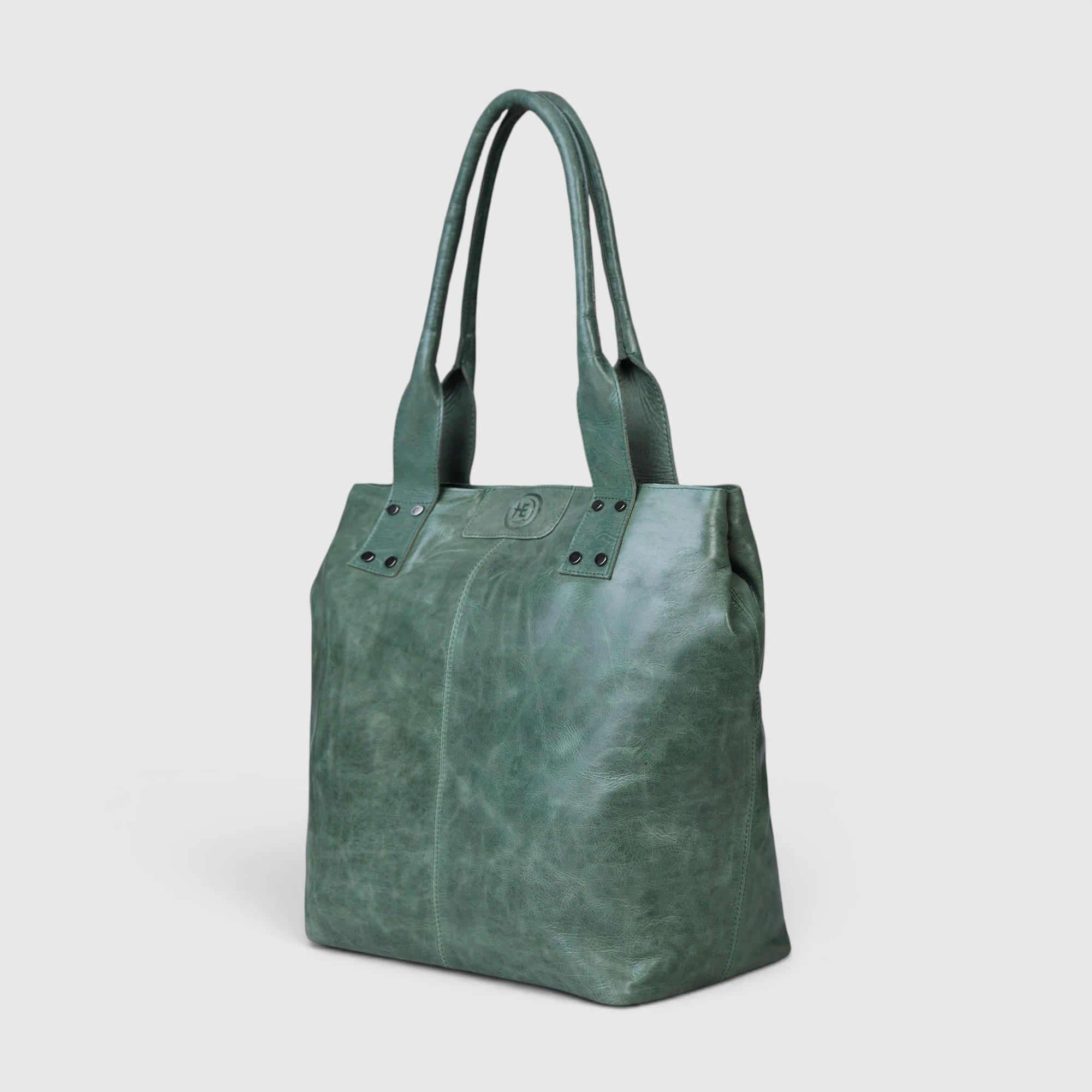 Aurelia Leather Carryall – Deep Moss