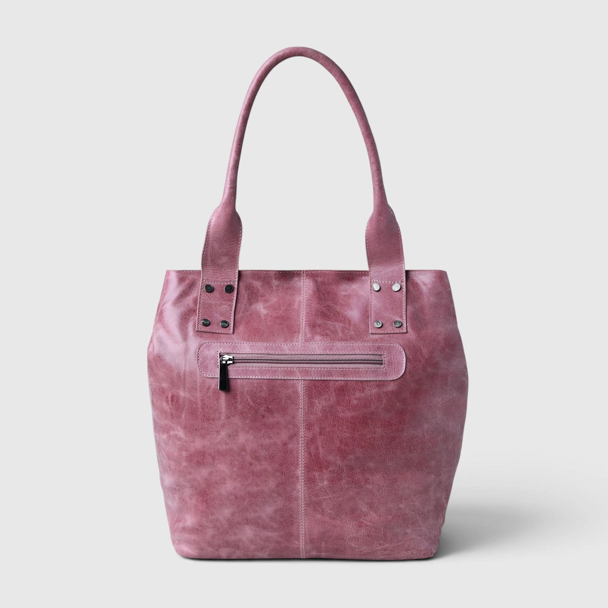 Aurelia Leather Carryall – Dusty Rose