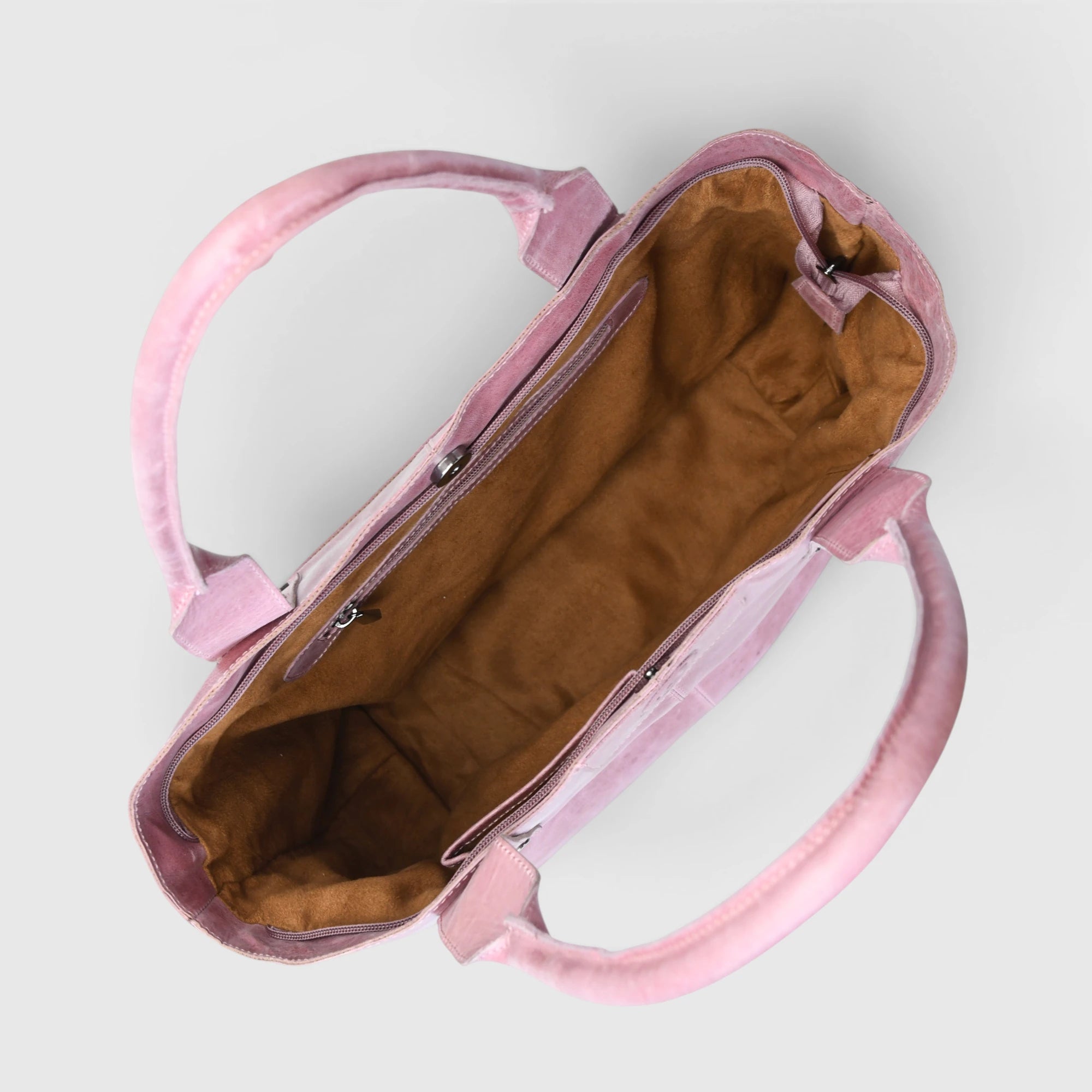 Aurelia Leather Carryall – Dusty Rose