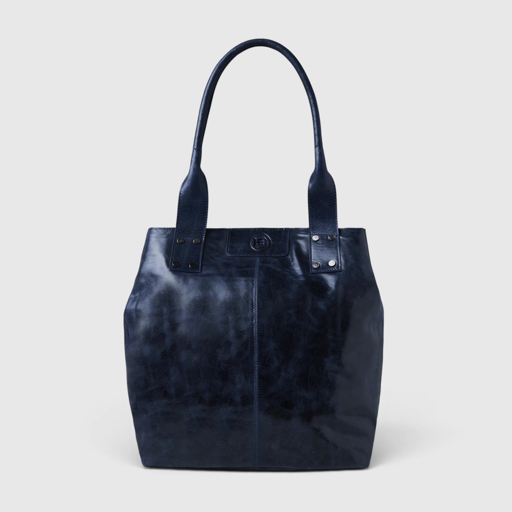 Aurelia Leather Carryall – Midnight Navy