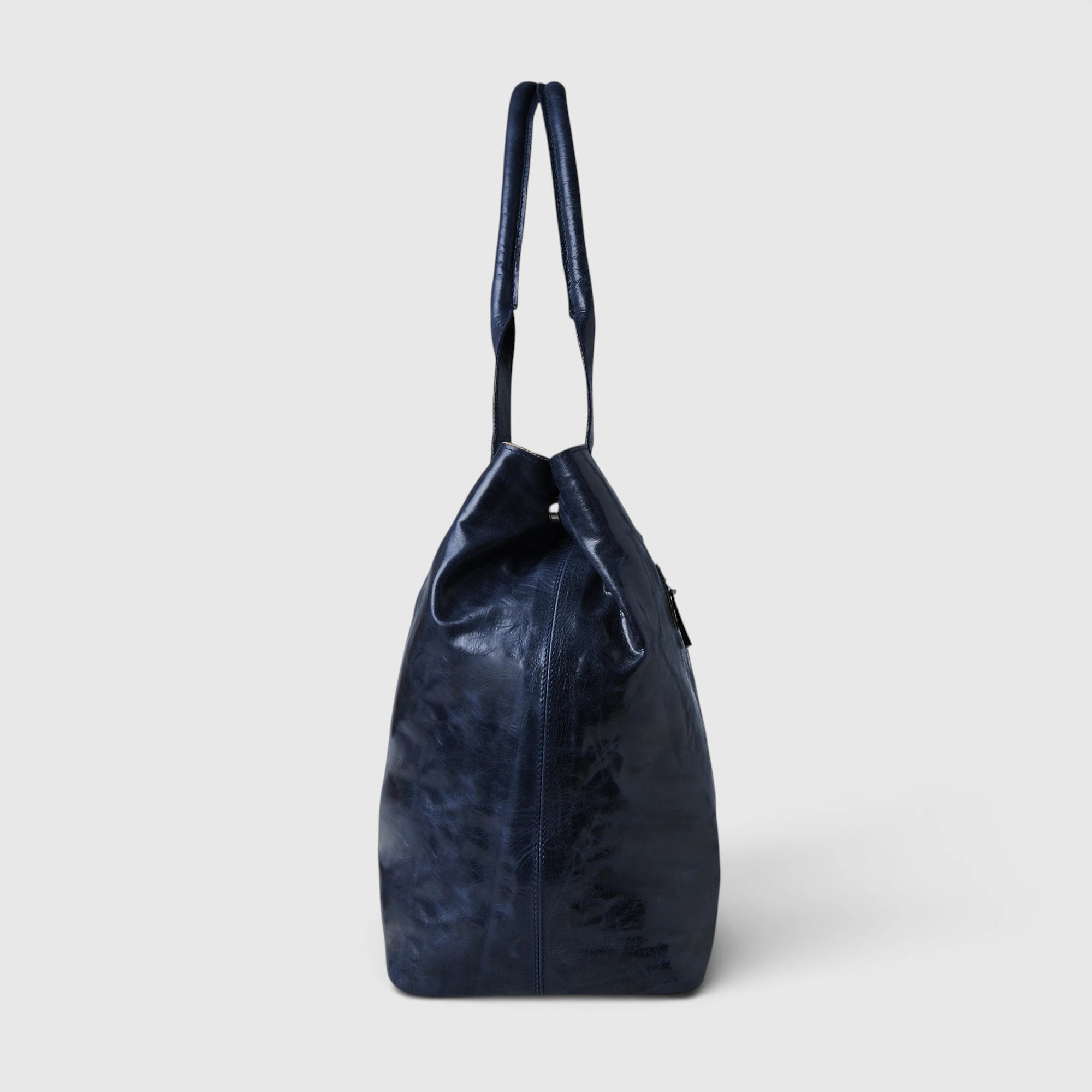 Aurelia Leather Carryall – Midnight Navy