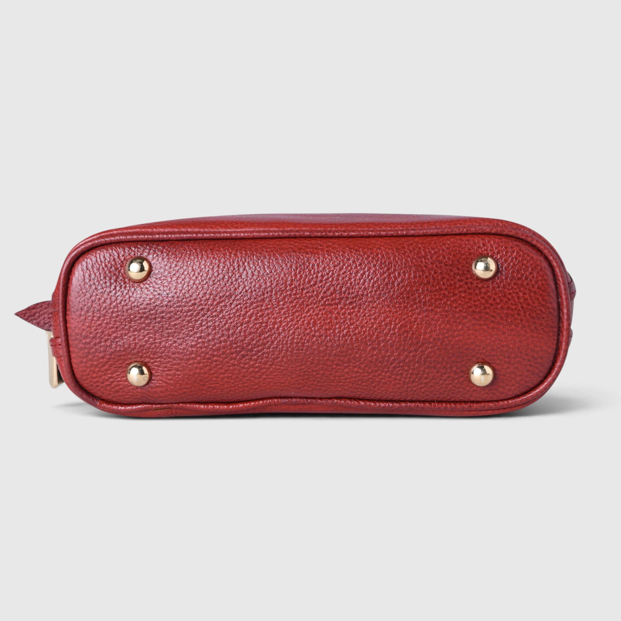 Monroe Croco Leather Satchel - Crimson Red