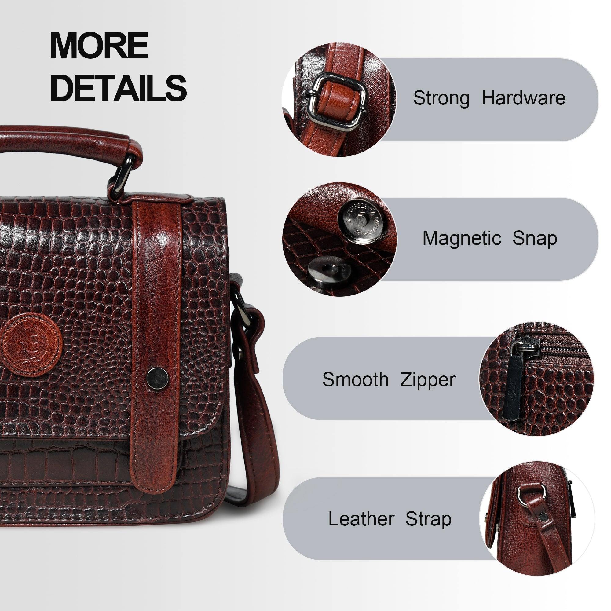 Urban Voyager Leather Belt Bag - Maroon color