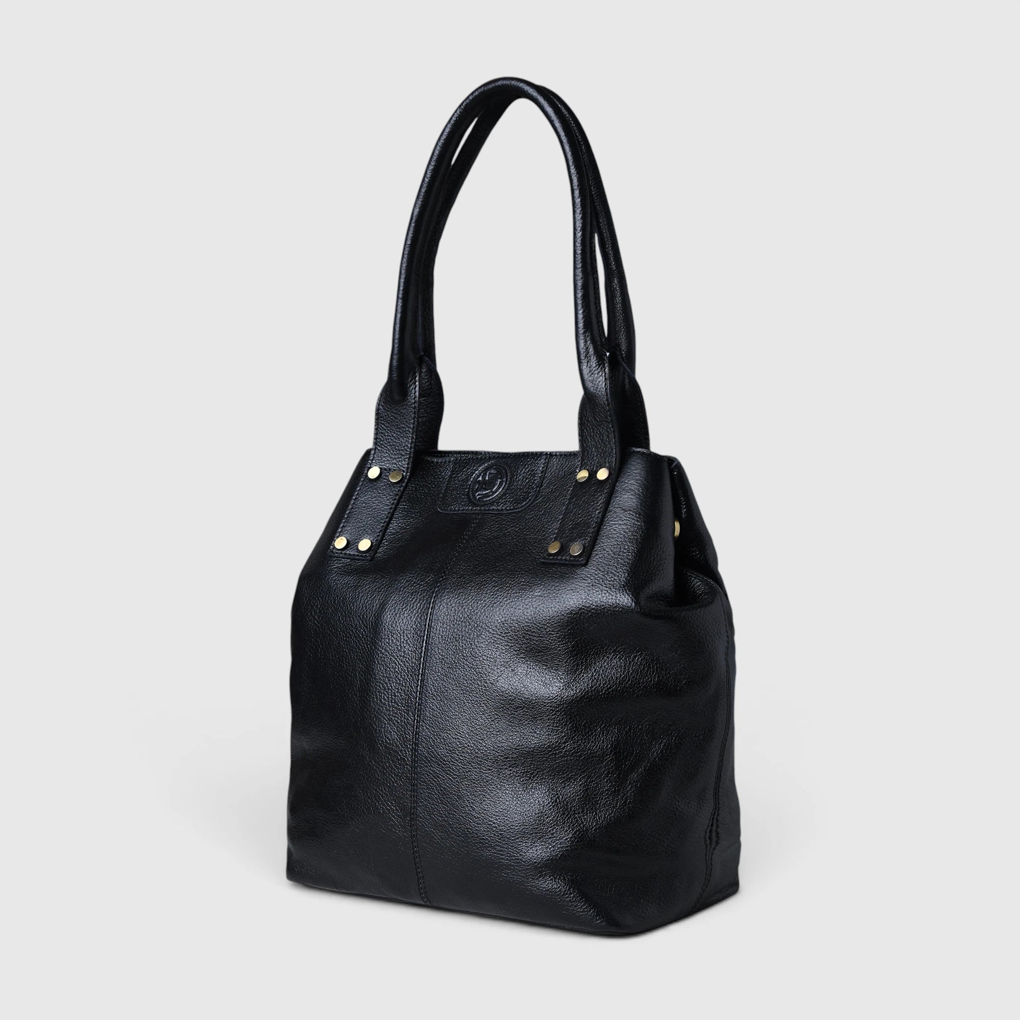Aurelia Leather Carryall – Onyx Black