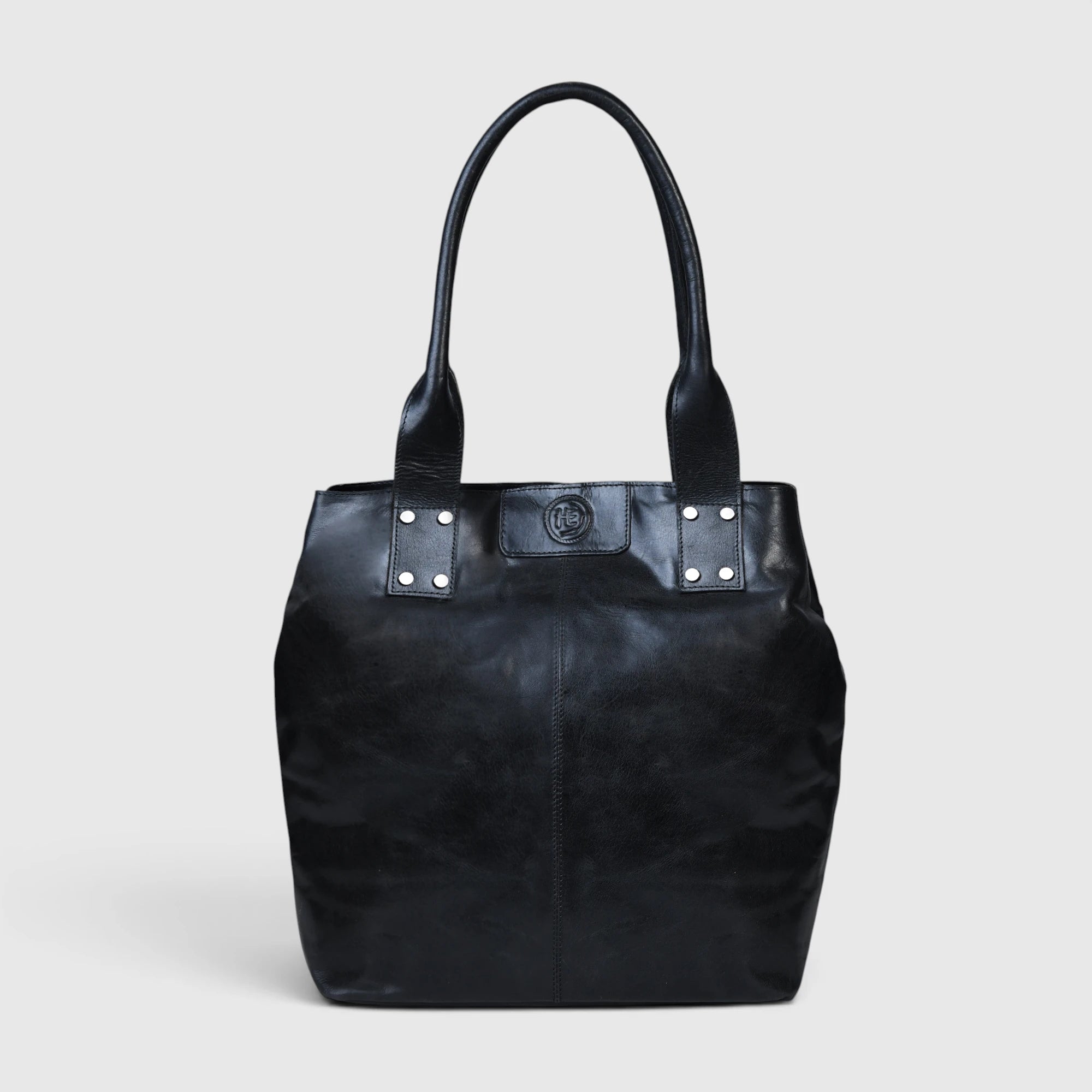 Aurelia Leather Carryall – Onyx Black