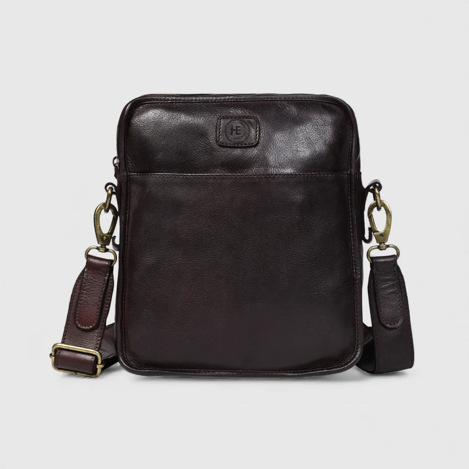 Verdant Trail Leather Sling Bag – Espresso brown