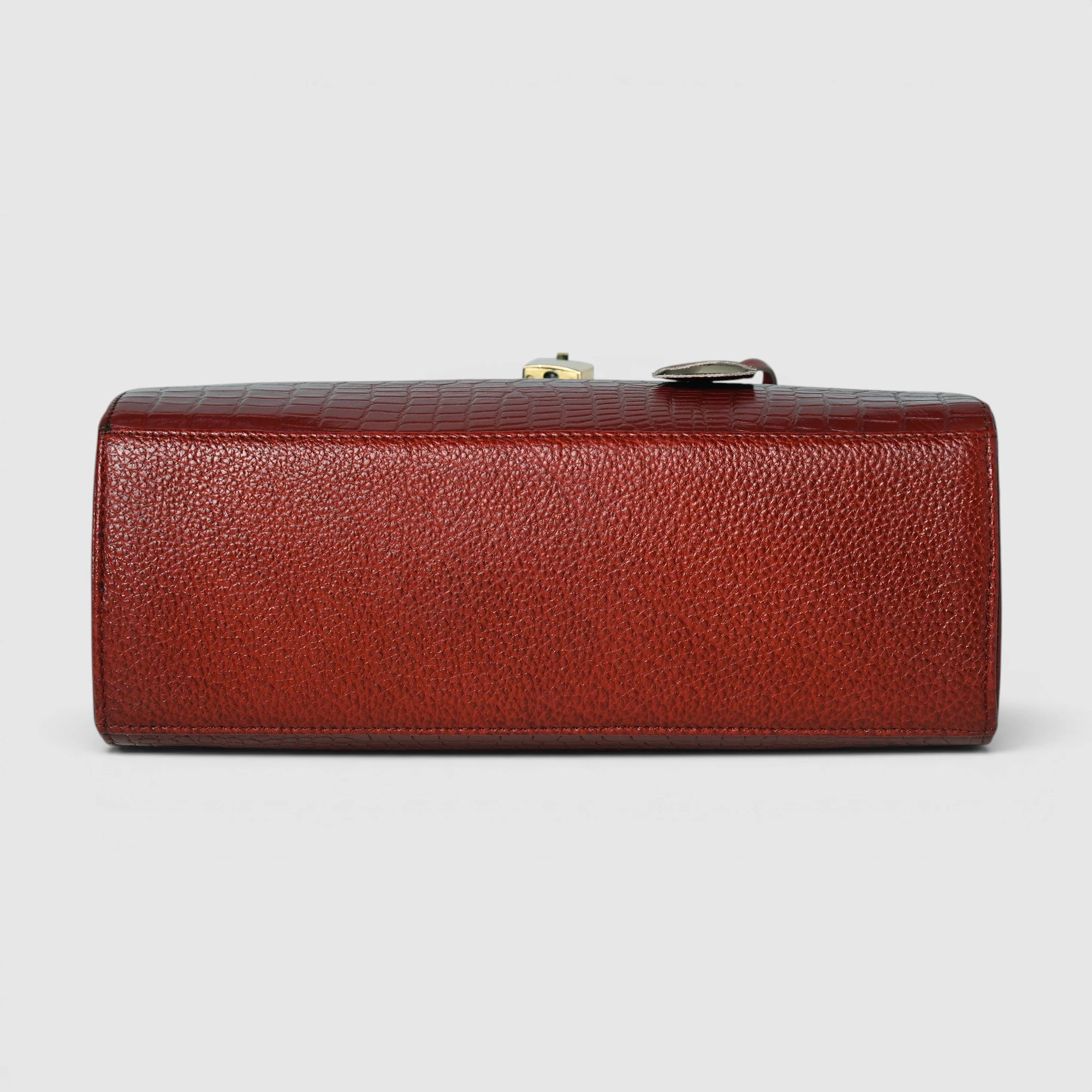 Verona Croco Handbag – Scarlet Red