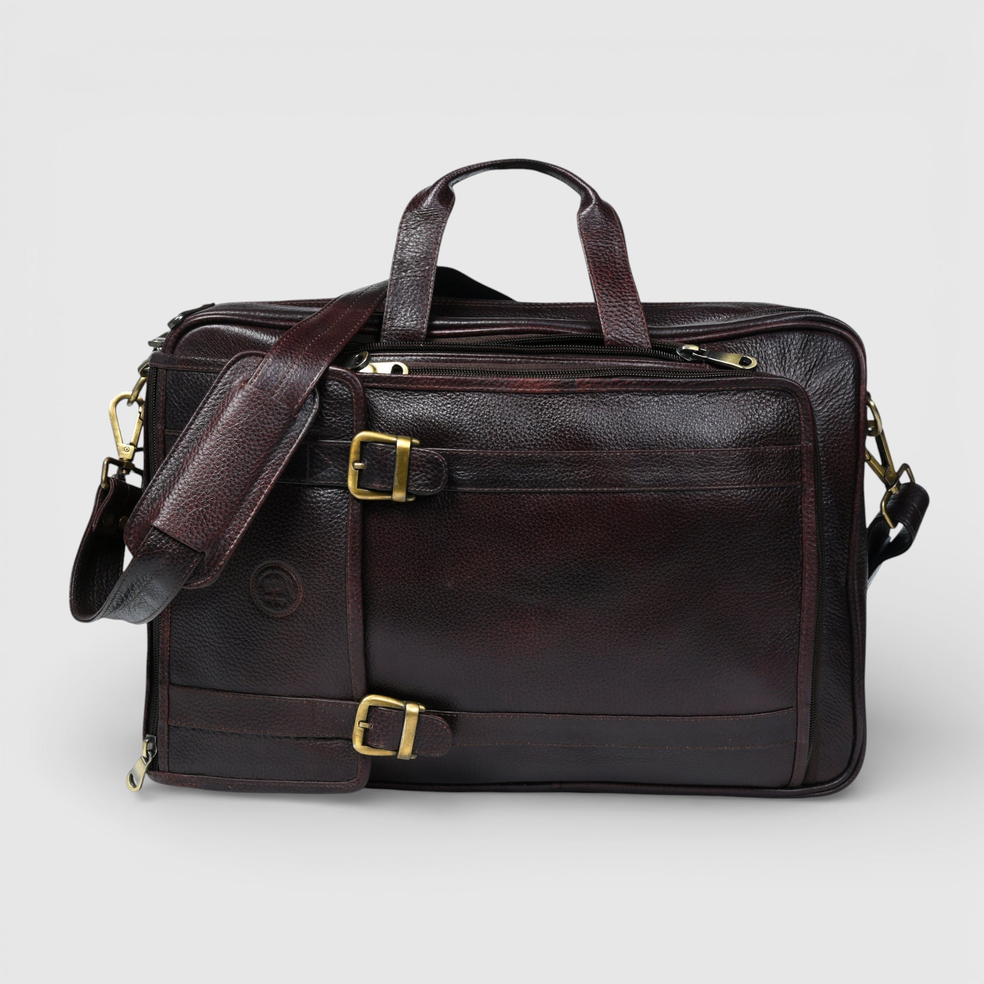 Heritage Voyager Convertible Vintage Leather Backpack – Laptop Travel & Office Bag | Maroon