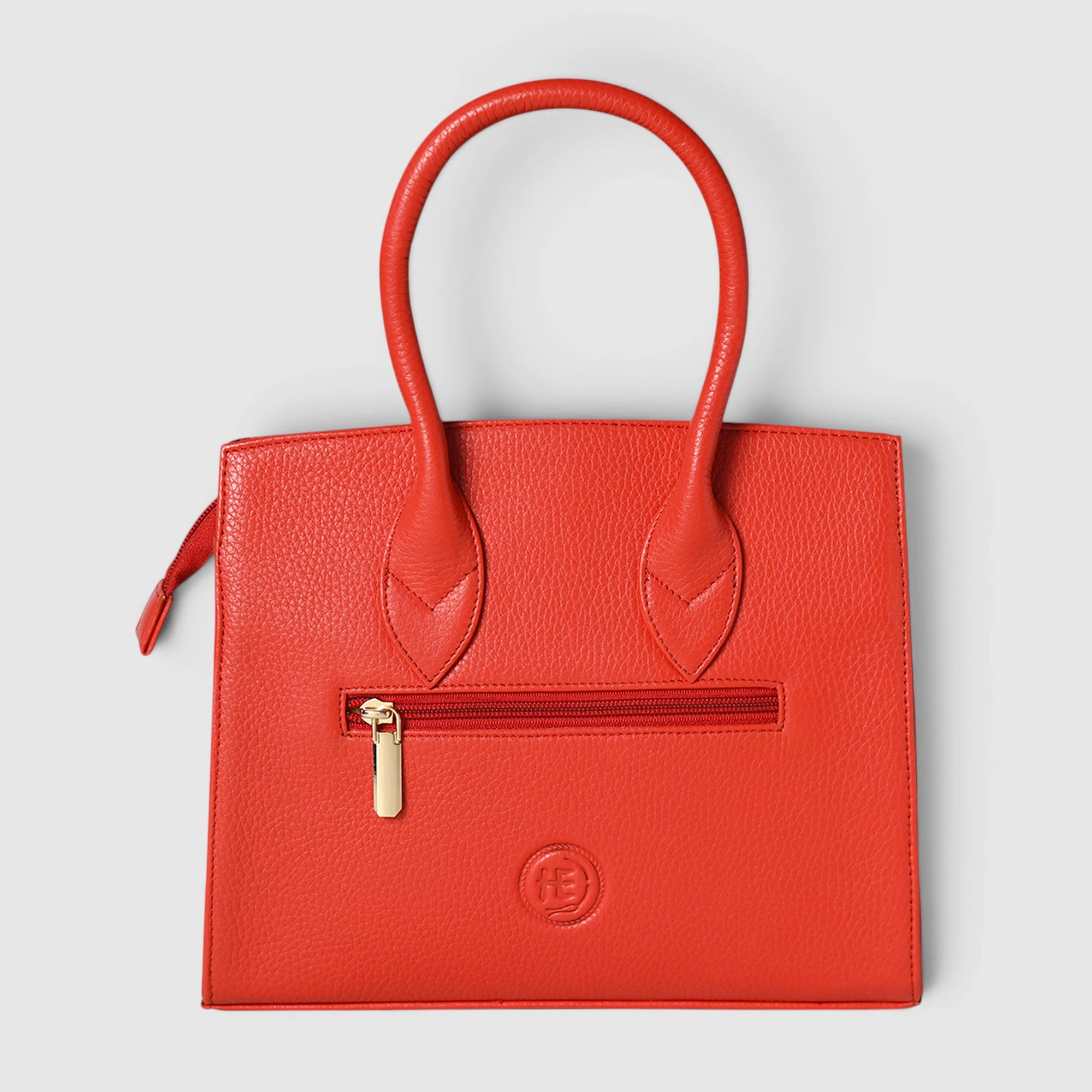 Milan Structured Handbag - Cherry Red