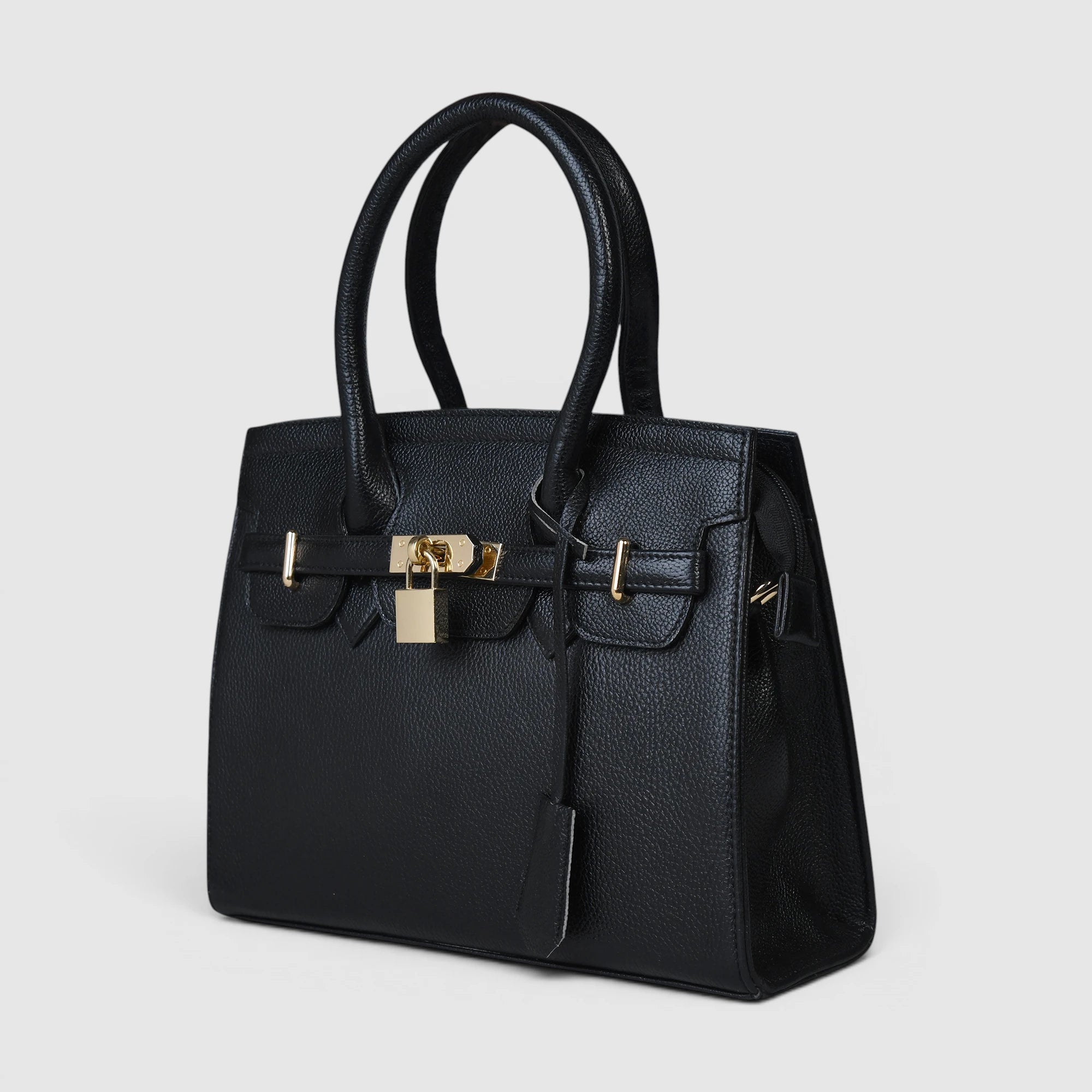 Milan Structured Handbag - Midnight Black