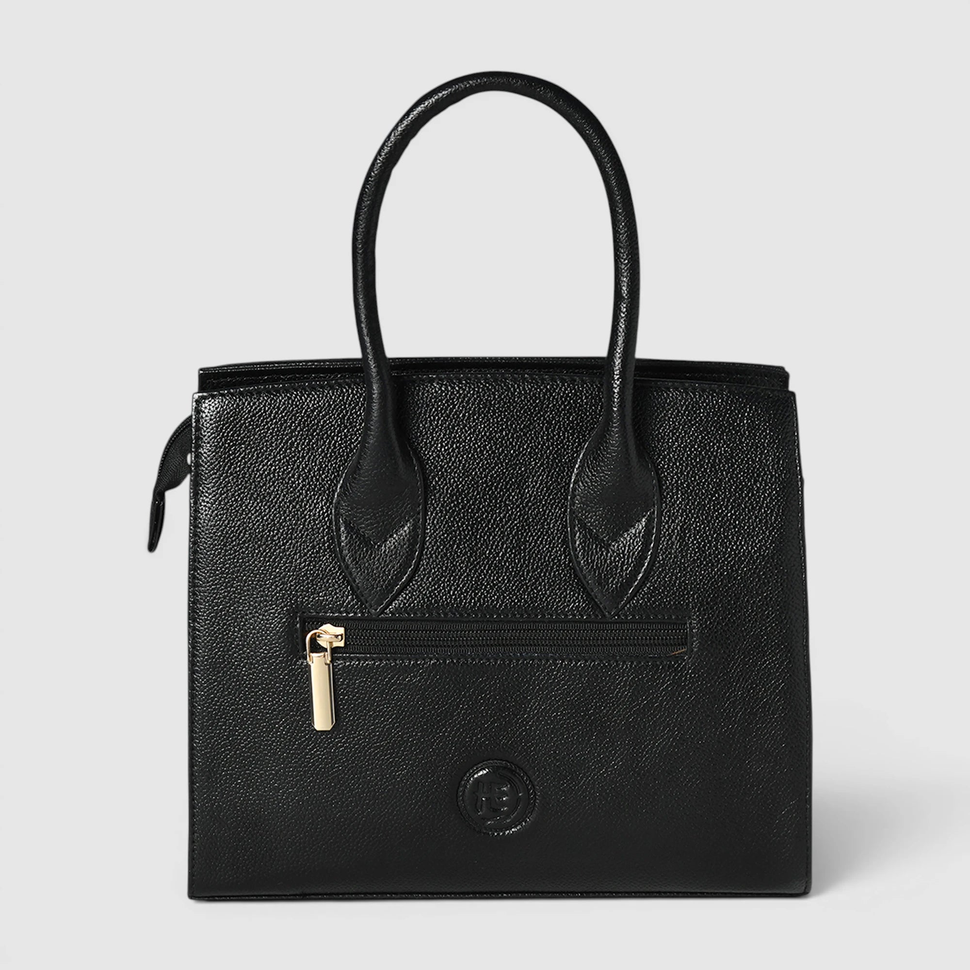 Milan Structured Handbag - Midnight Black