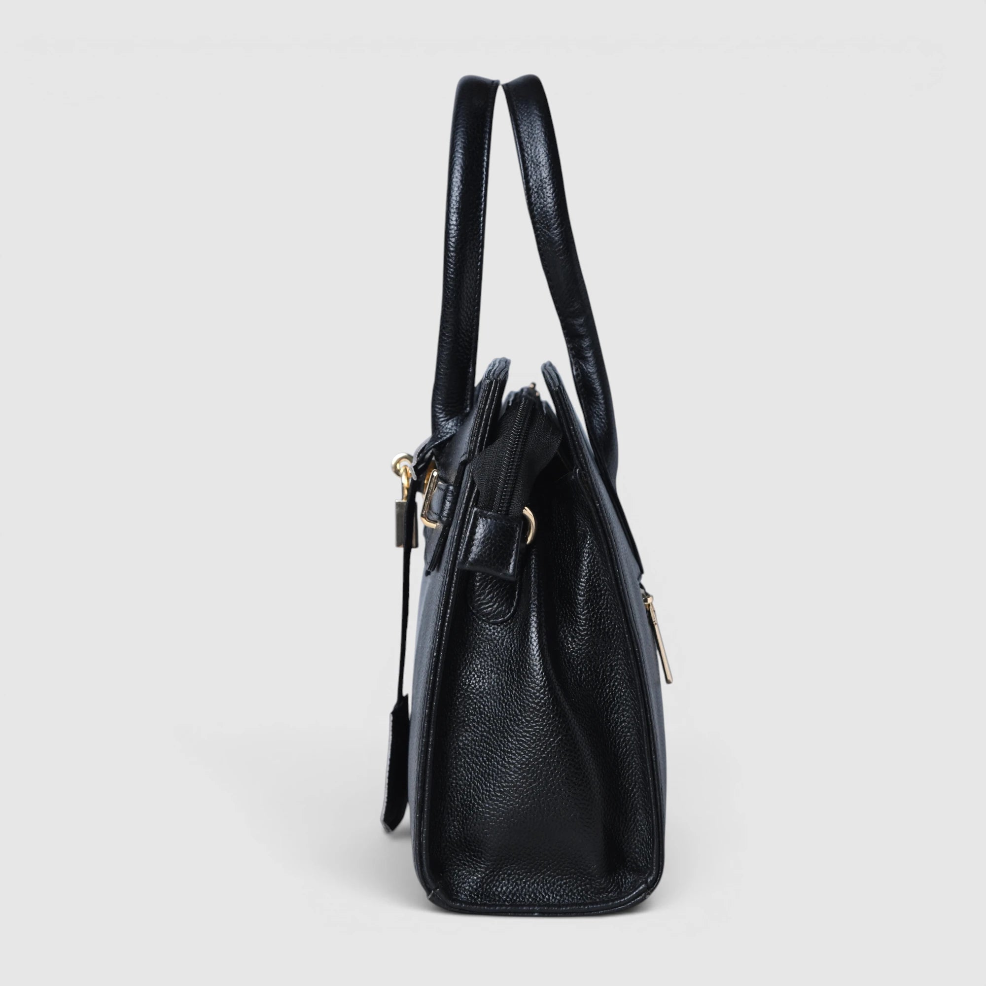 Milan Structured Handbag - Midnight Black
