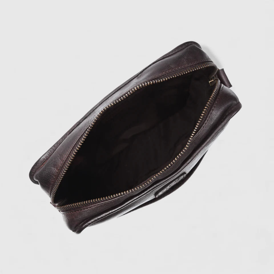 Verdant Trail Leather Sling Bag – Espresso brown