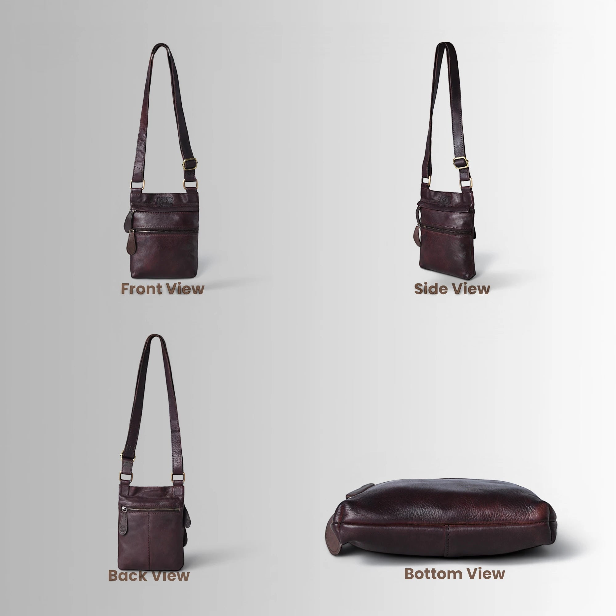 Vintage Terra Crossbody Bag - Expresso brown