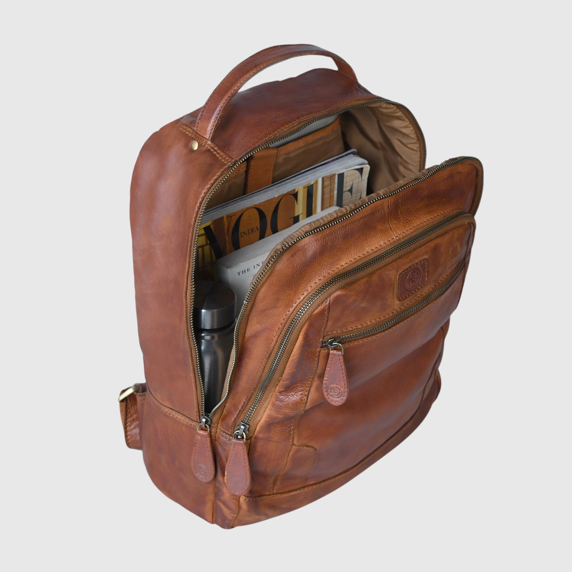 Hestern Trailmark Leather Backpack – Tan color