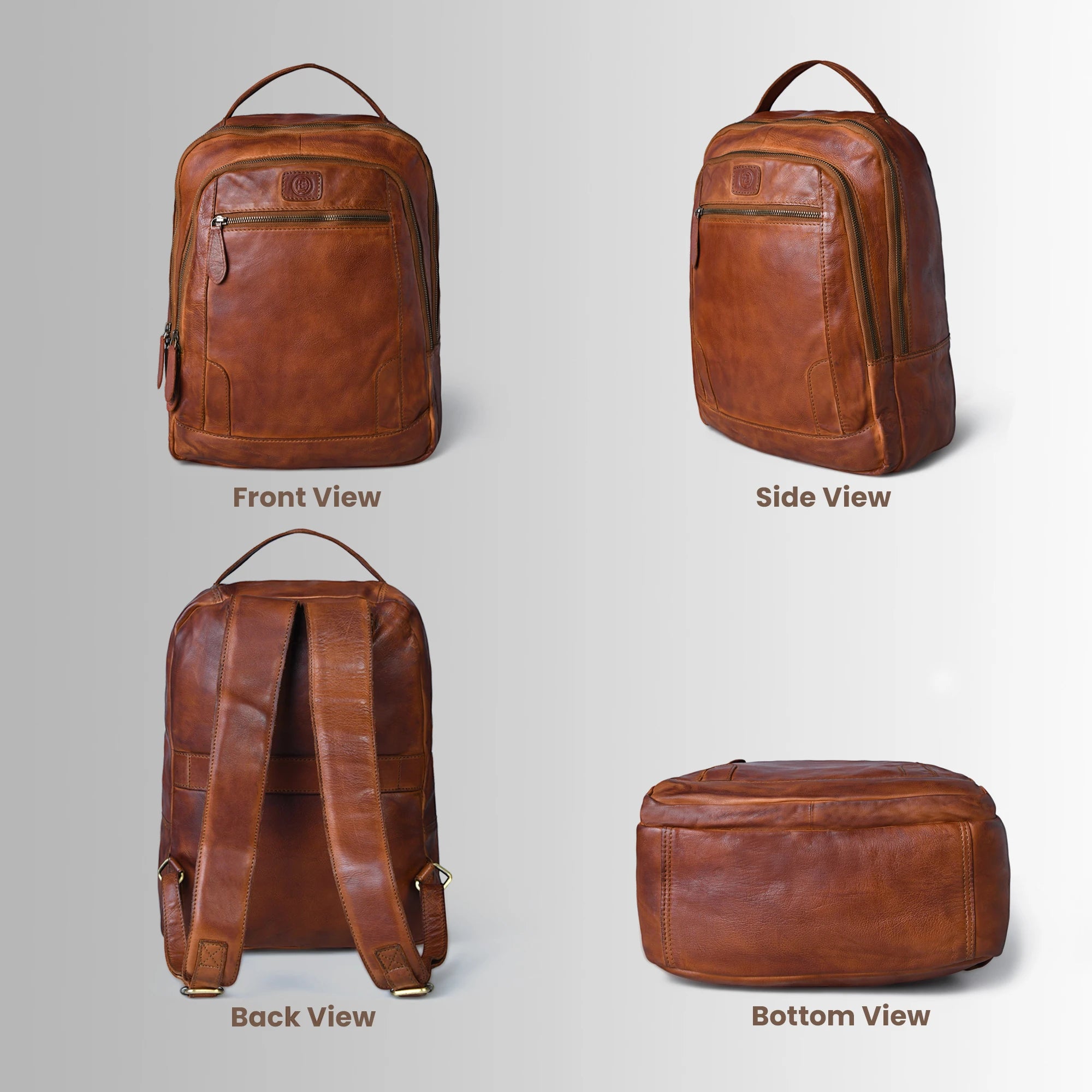 Hestern Trailmark Leather Backpack – Tan color