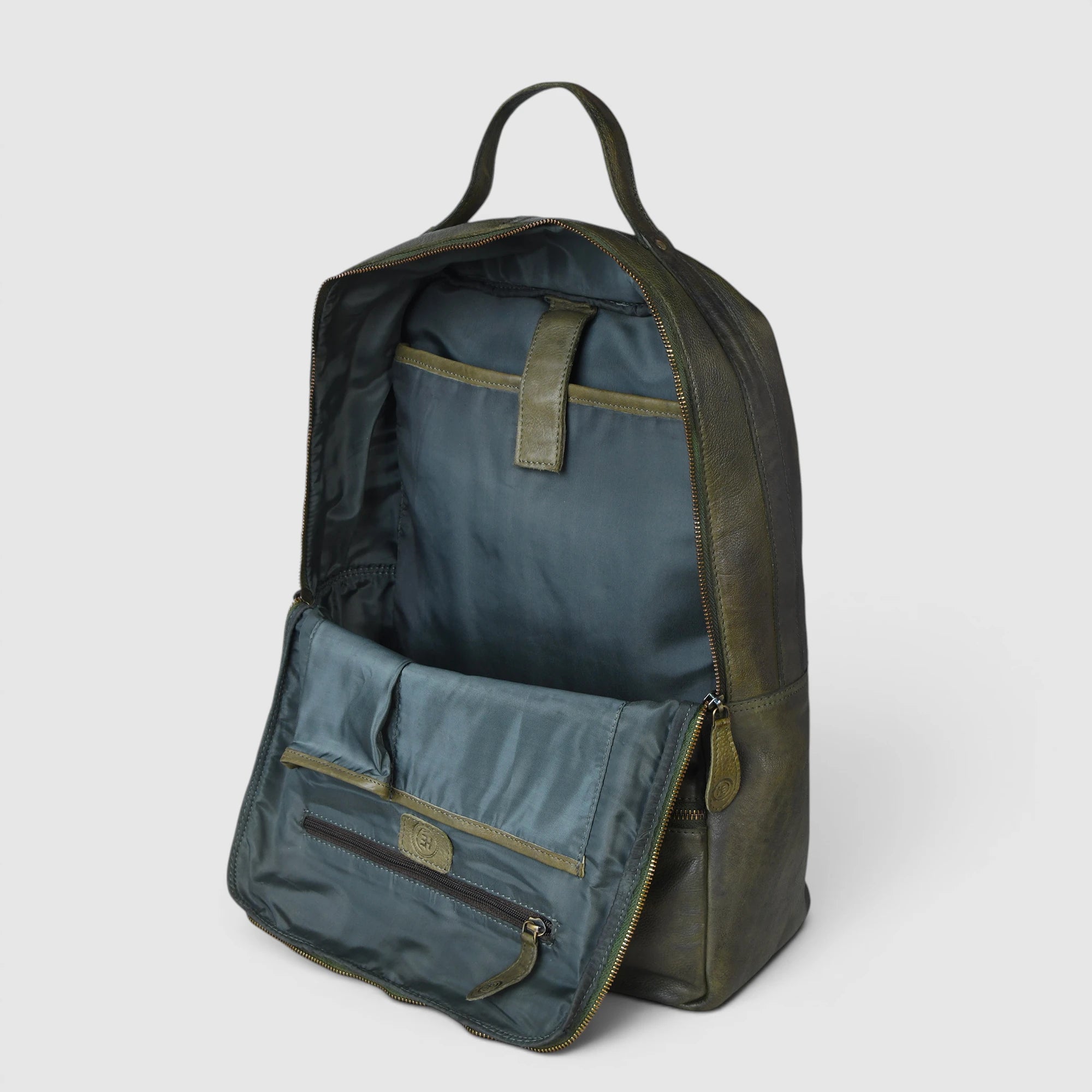 Oakridge Leather Backpack – Forest Green