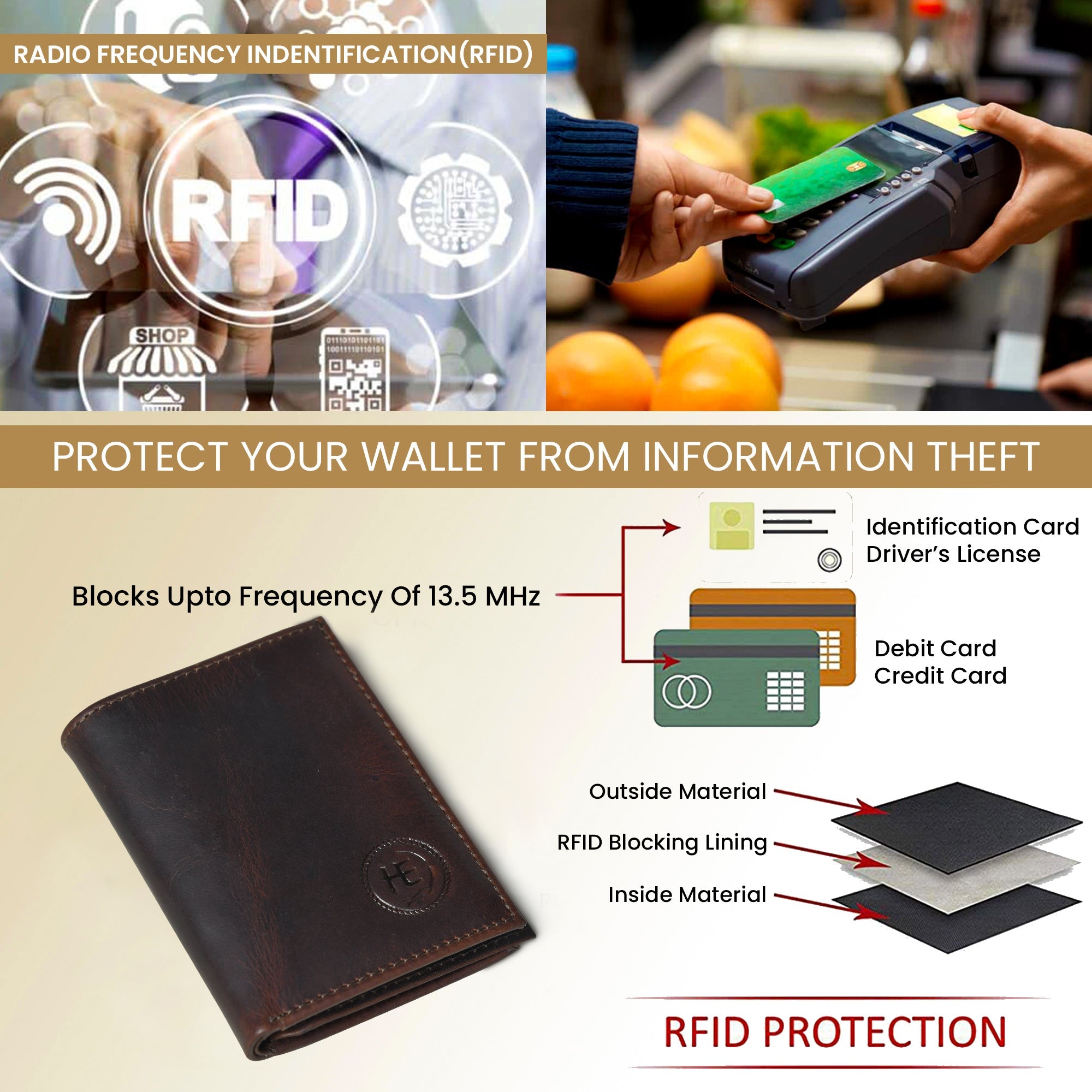 Ironwood Leather Wallet - Espresso brown