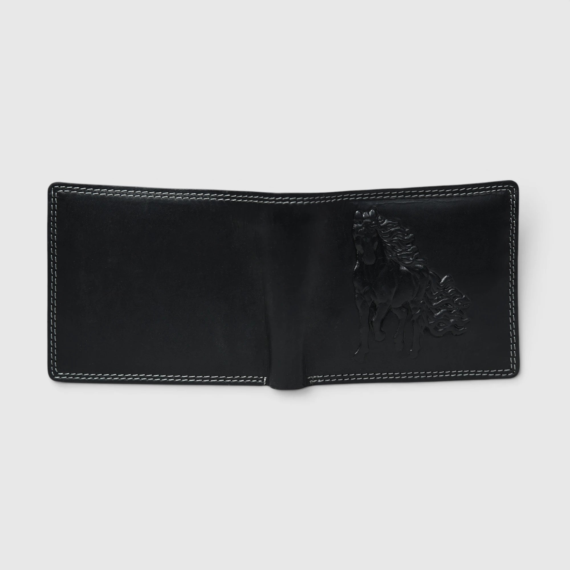 Midnight Stallion Leather Wallet – Black