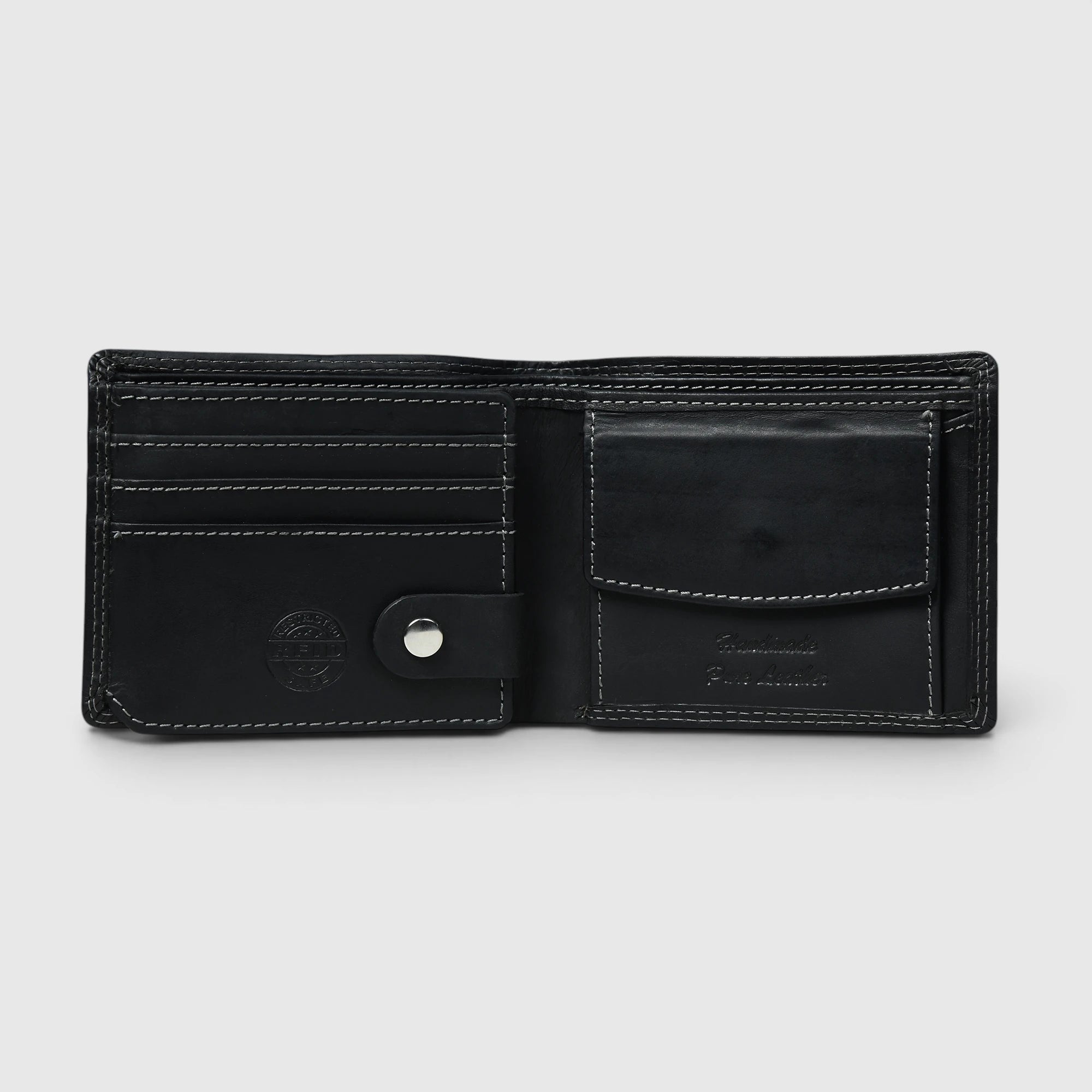 Midnight Stallion Leather Wallet – Black