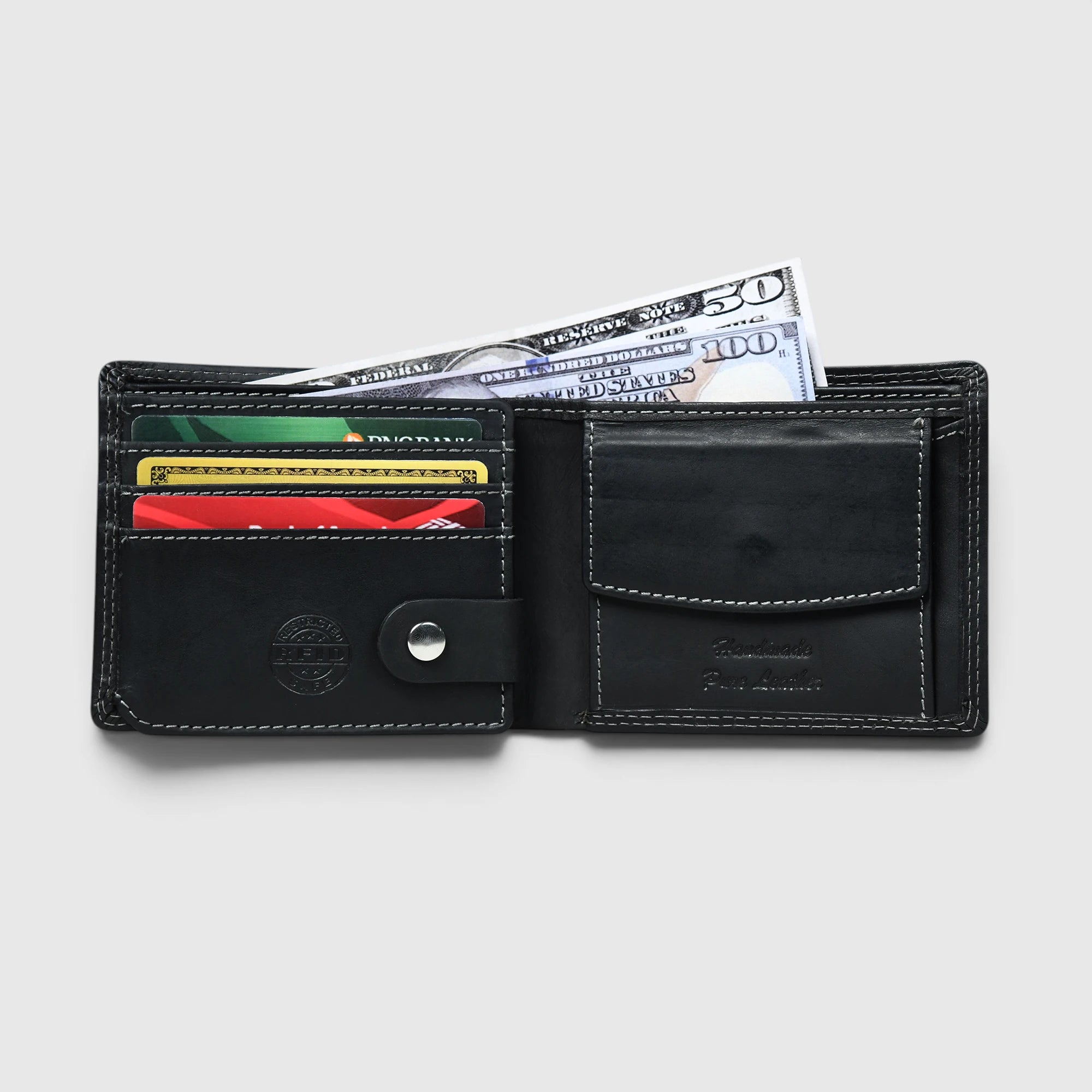 Midnight Stallion Leather Wallet – Black