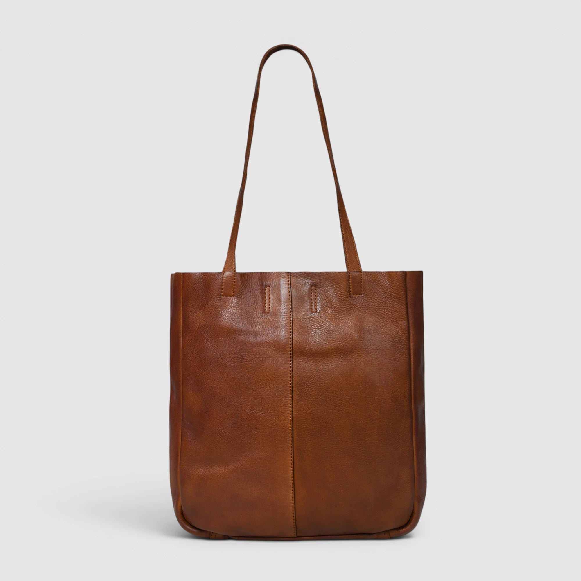 Hestore Midnight Classic Women’s Leather Tote - Tan color
