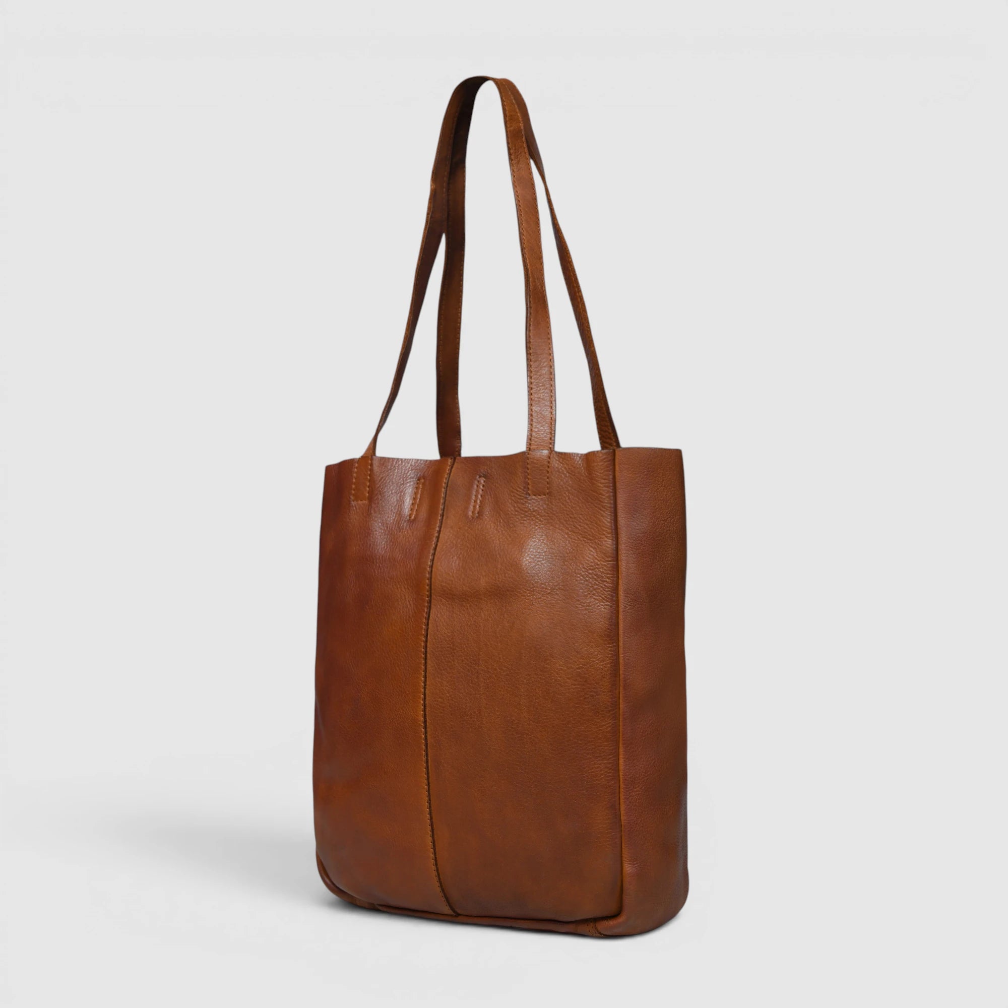 Hestore Midnight Classic Women’s Leather Tote - Tan color
